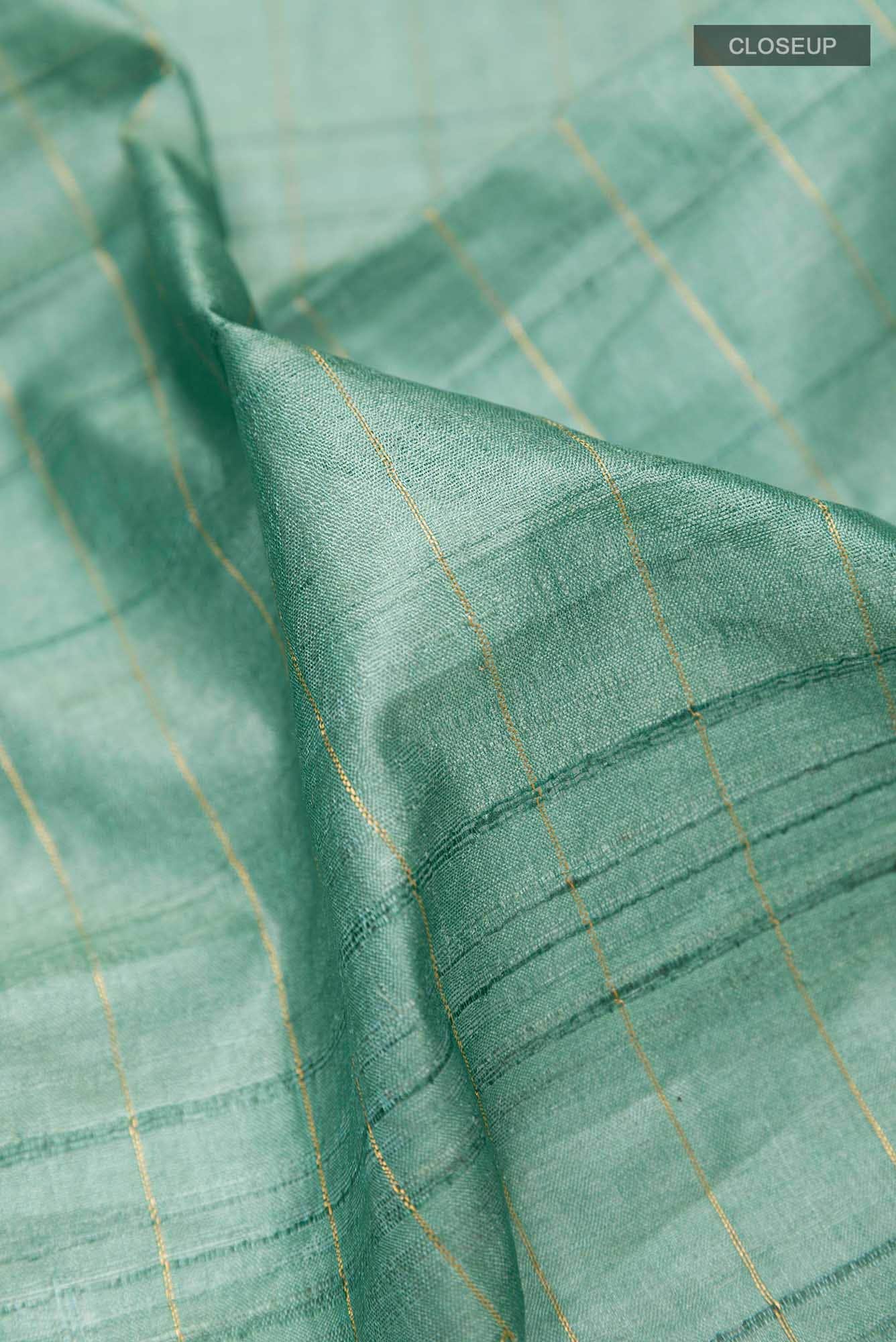 Olive Green Tussar Saree