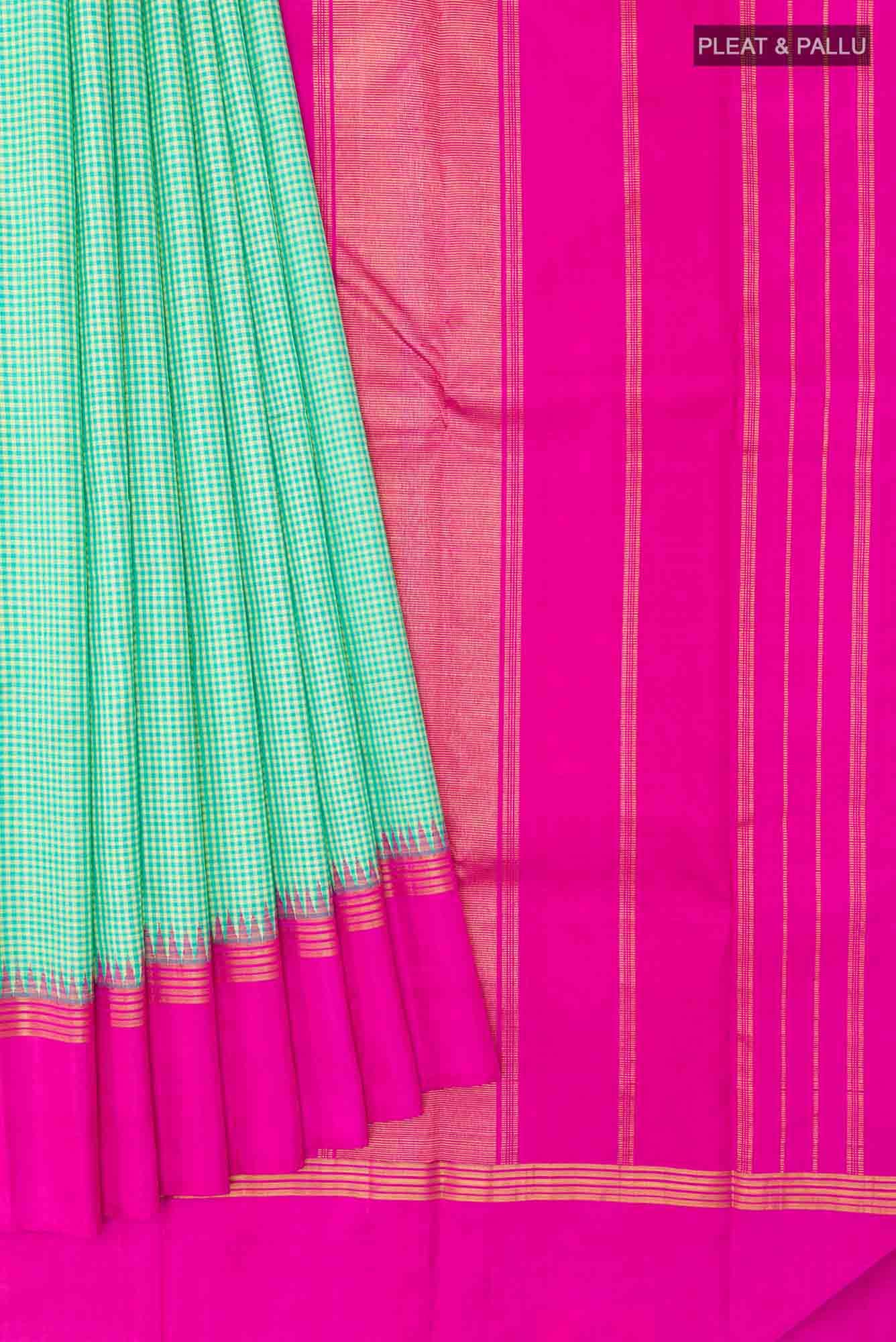 Sea Green Kanchipuram Saree