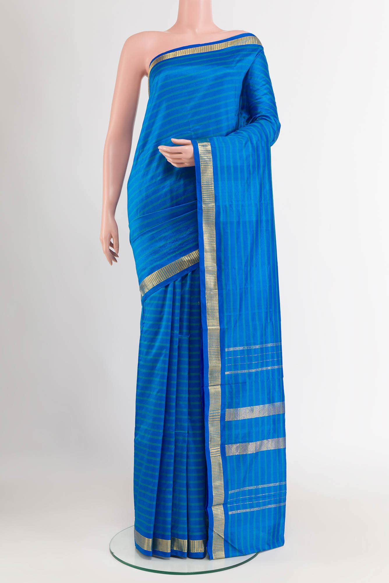 Blue Kanchipuram Saree