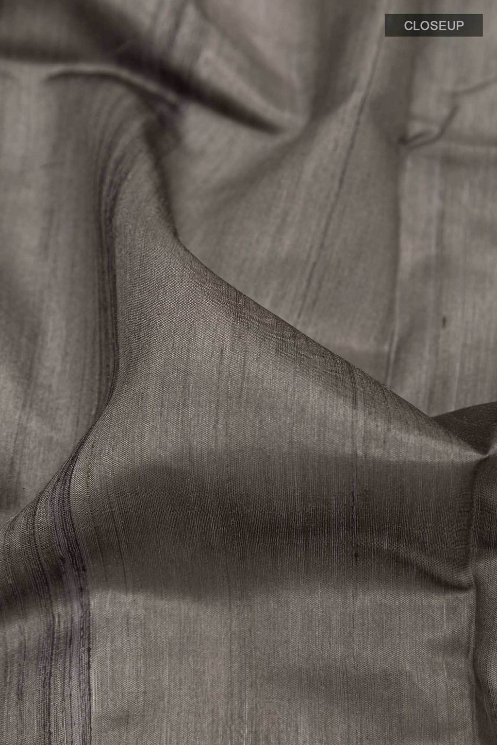 Grey Tussar Silk Saree