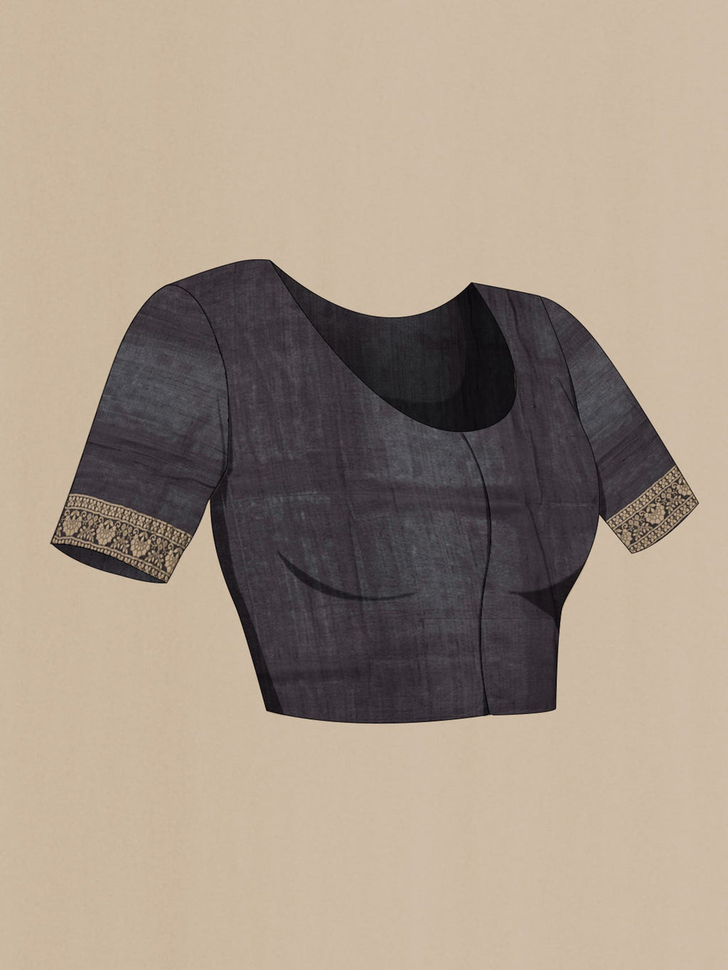 Black Tussar Saree
