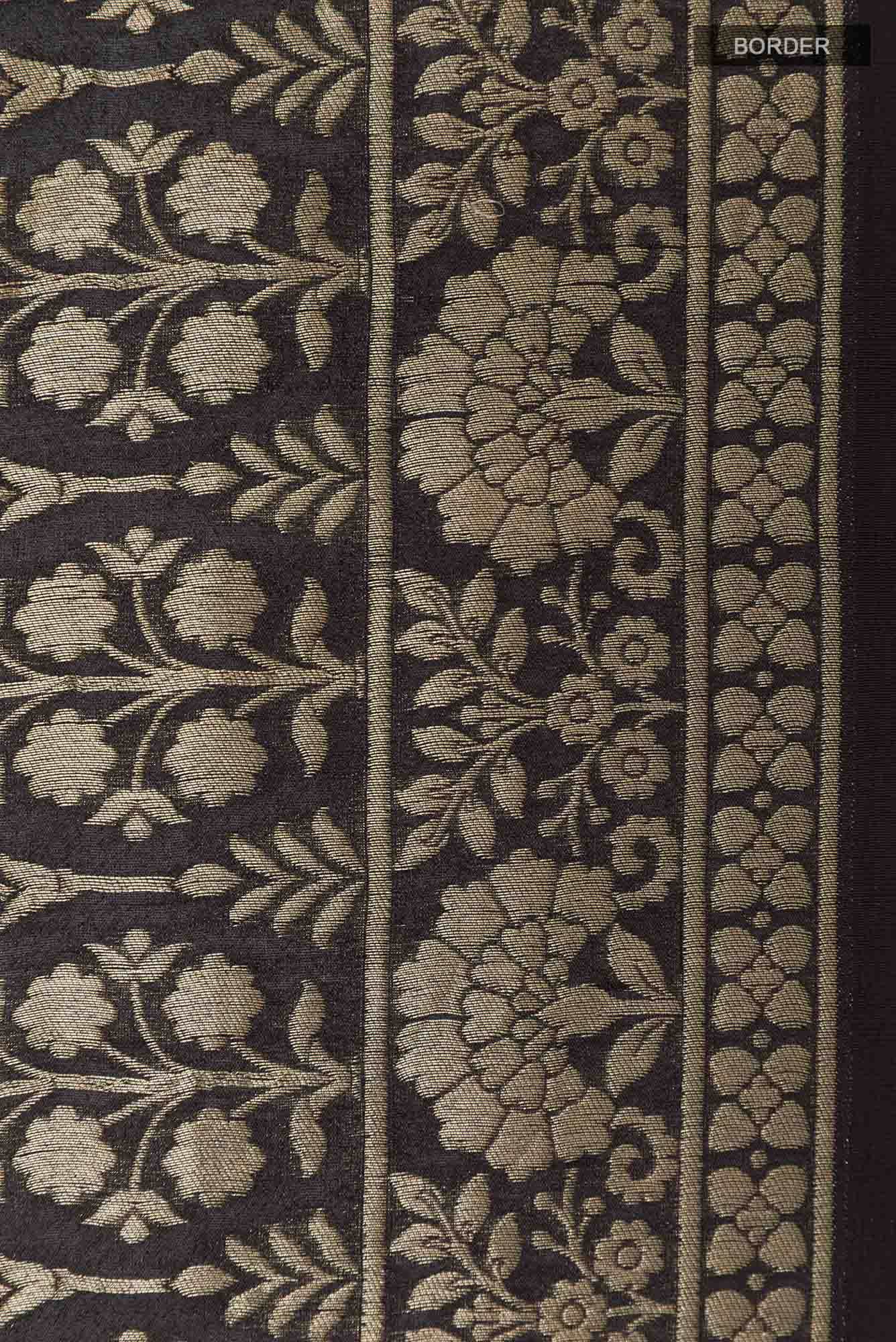 Black Tussar Saree