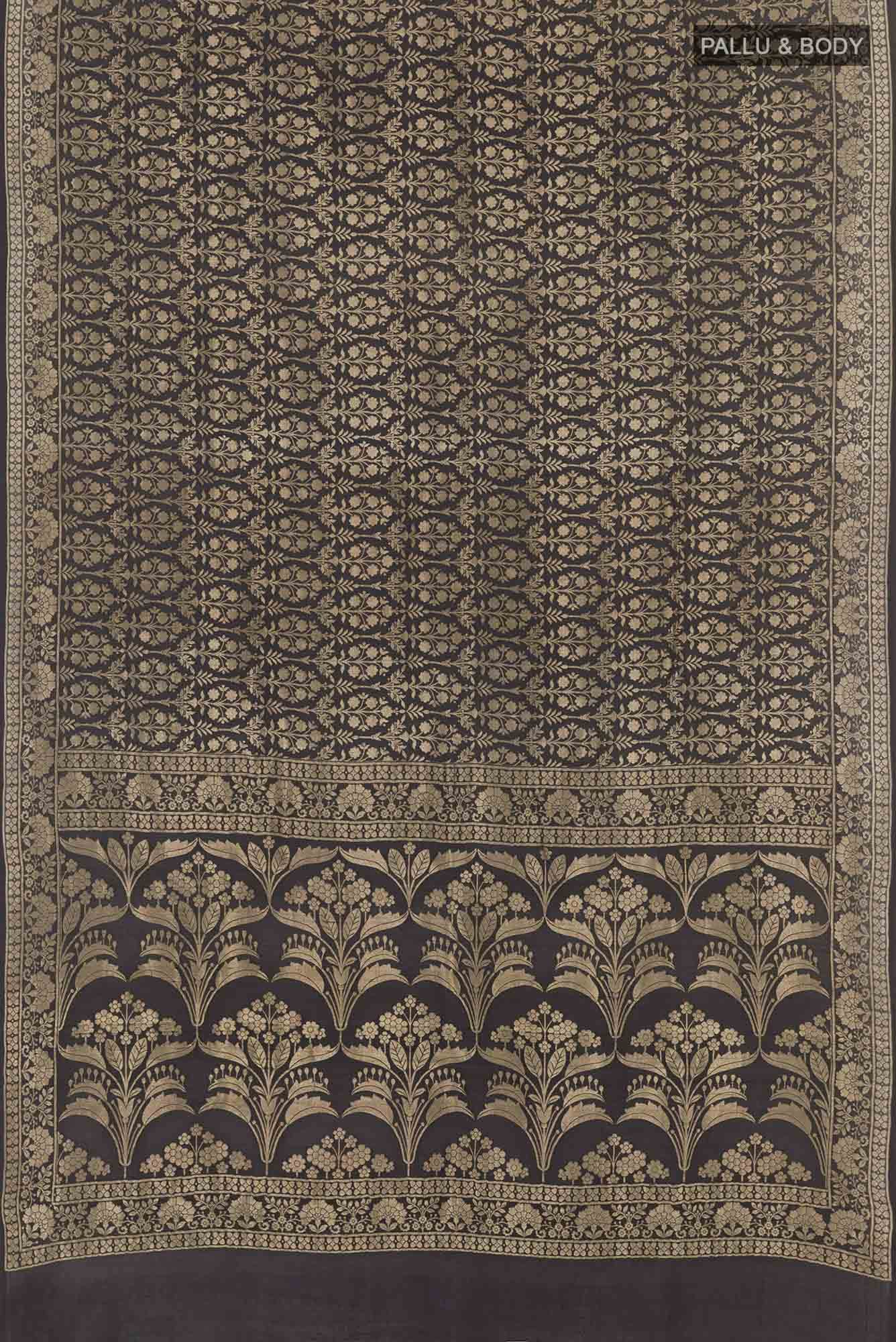Black Tussar Saree