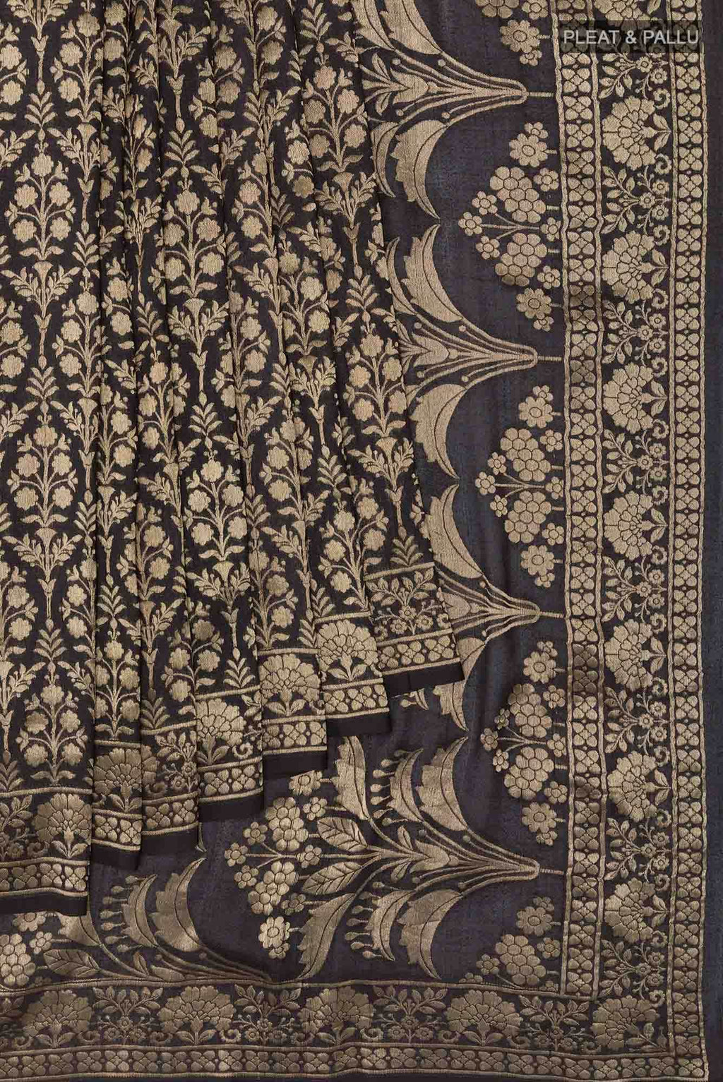 Black Tussar Saree