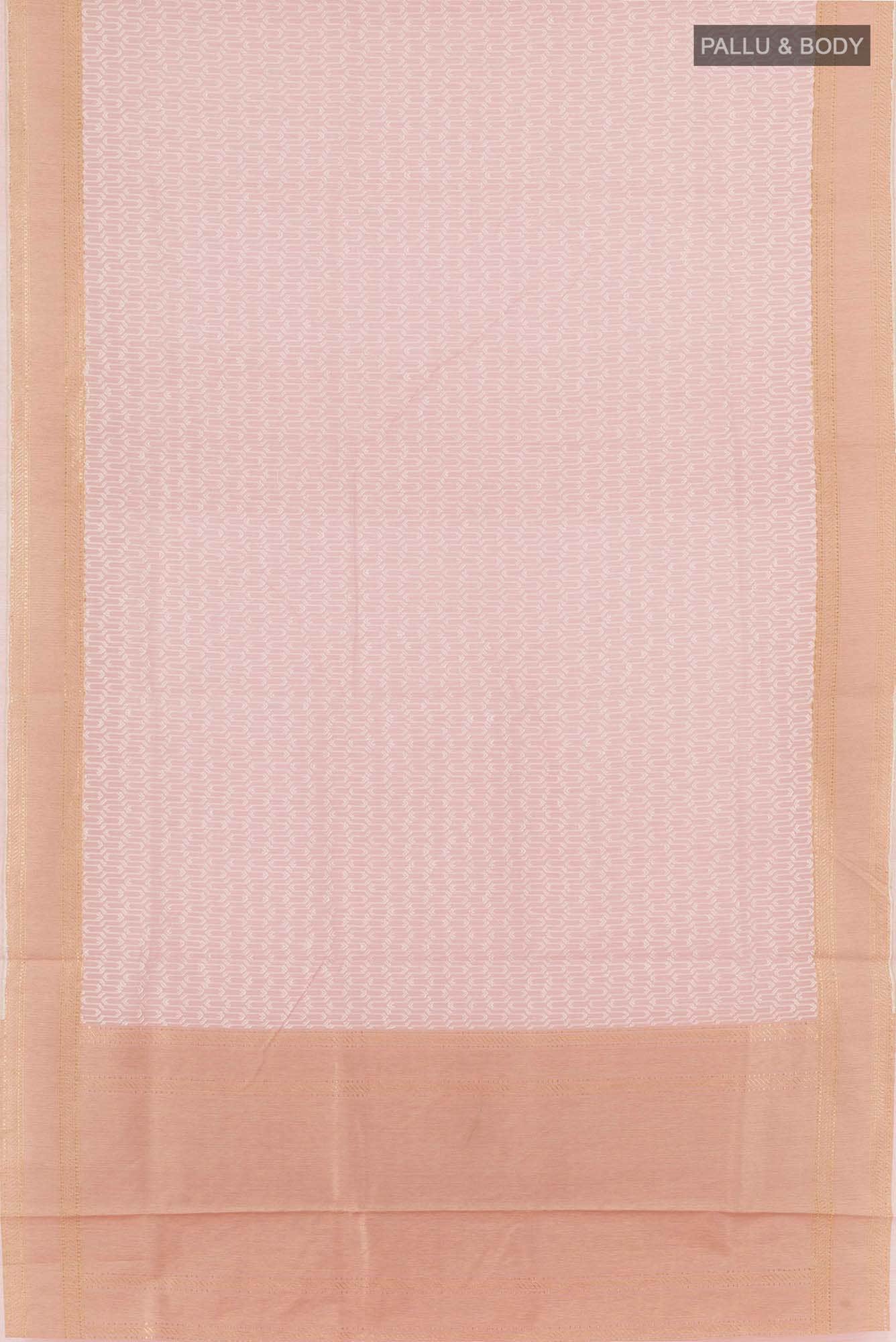 Peach Blended Silk Cotton Saree