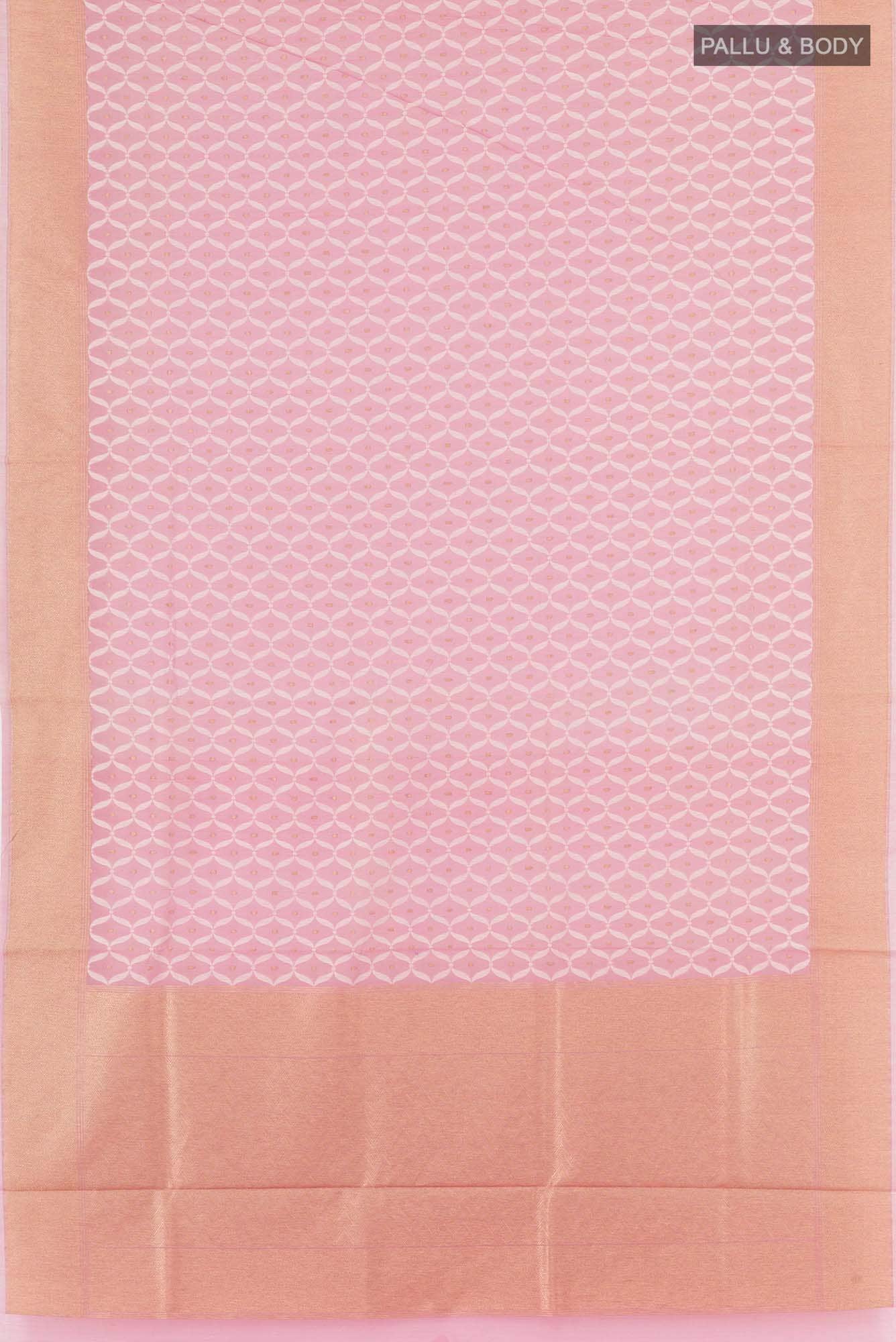 Pink Blended Silk Cotton Saree