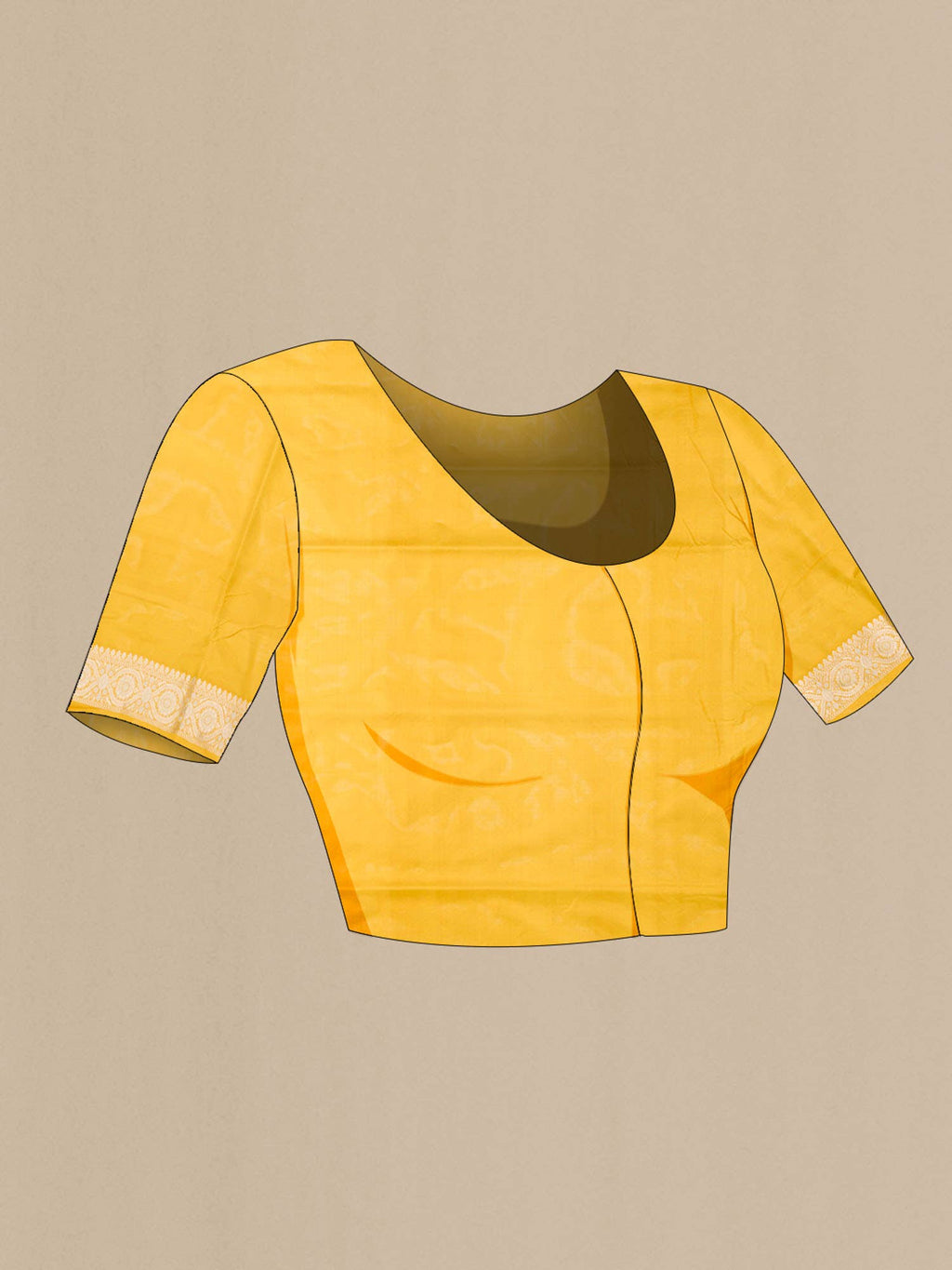 Yellow Banarasi Silk Saree