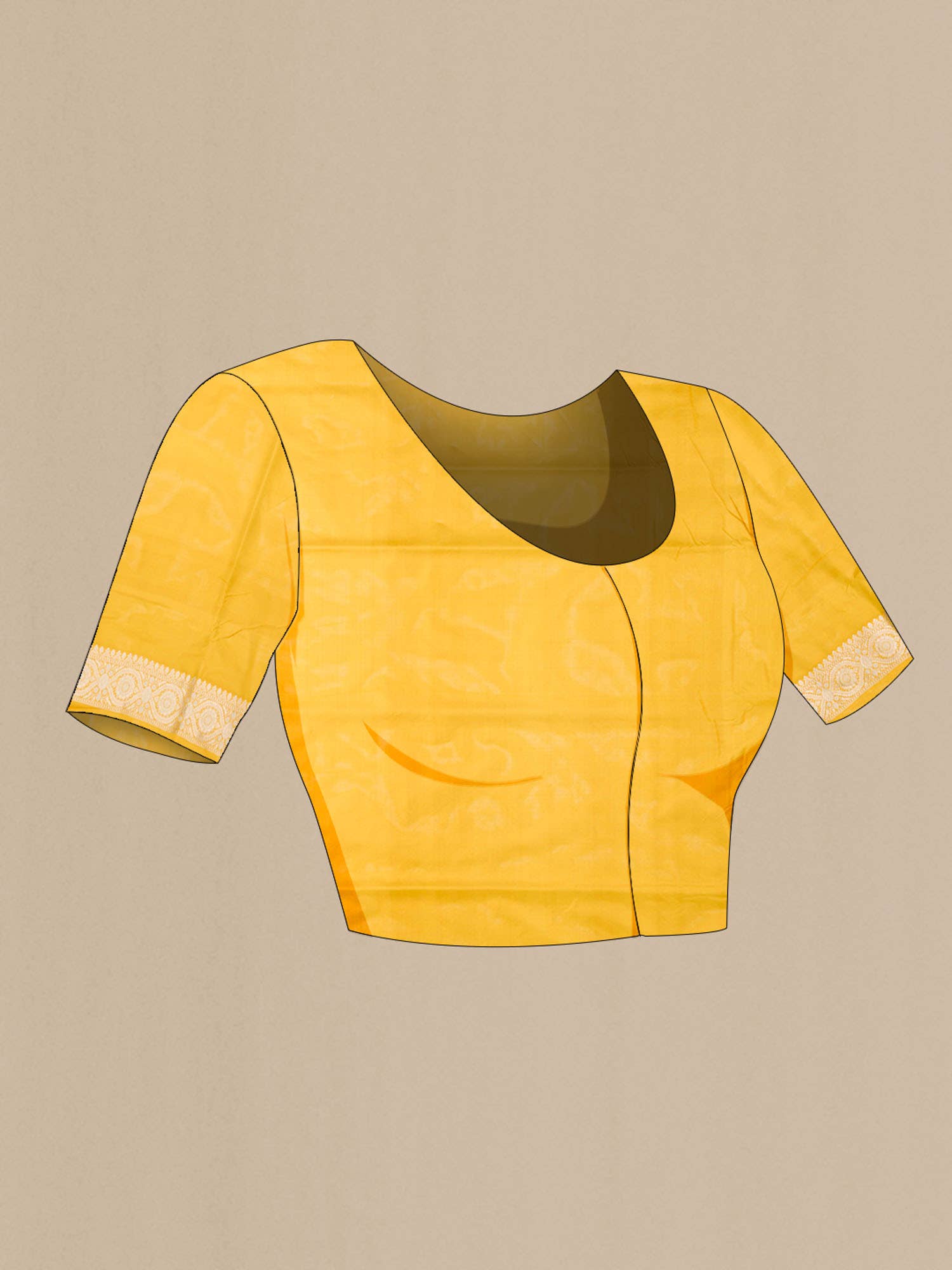 Yellow Banarasi Silk Saree