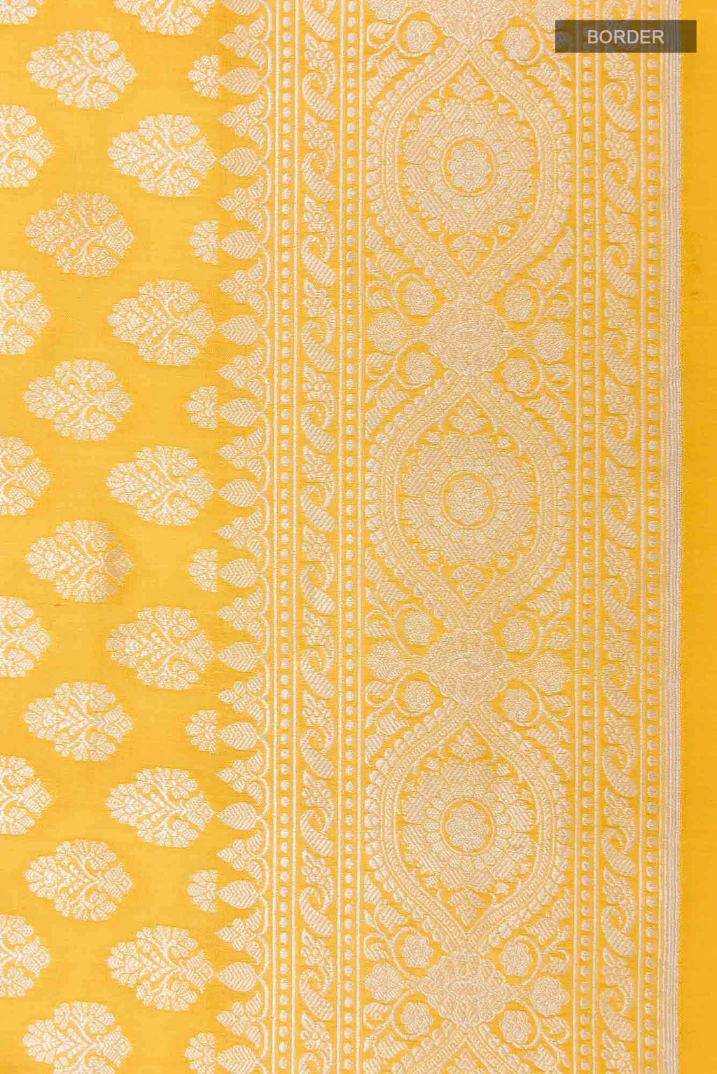 Yellow Banarasi Silk Saree