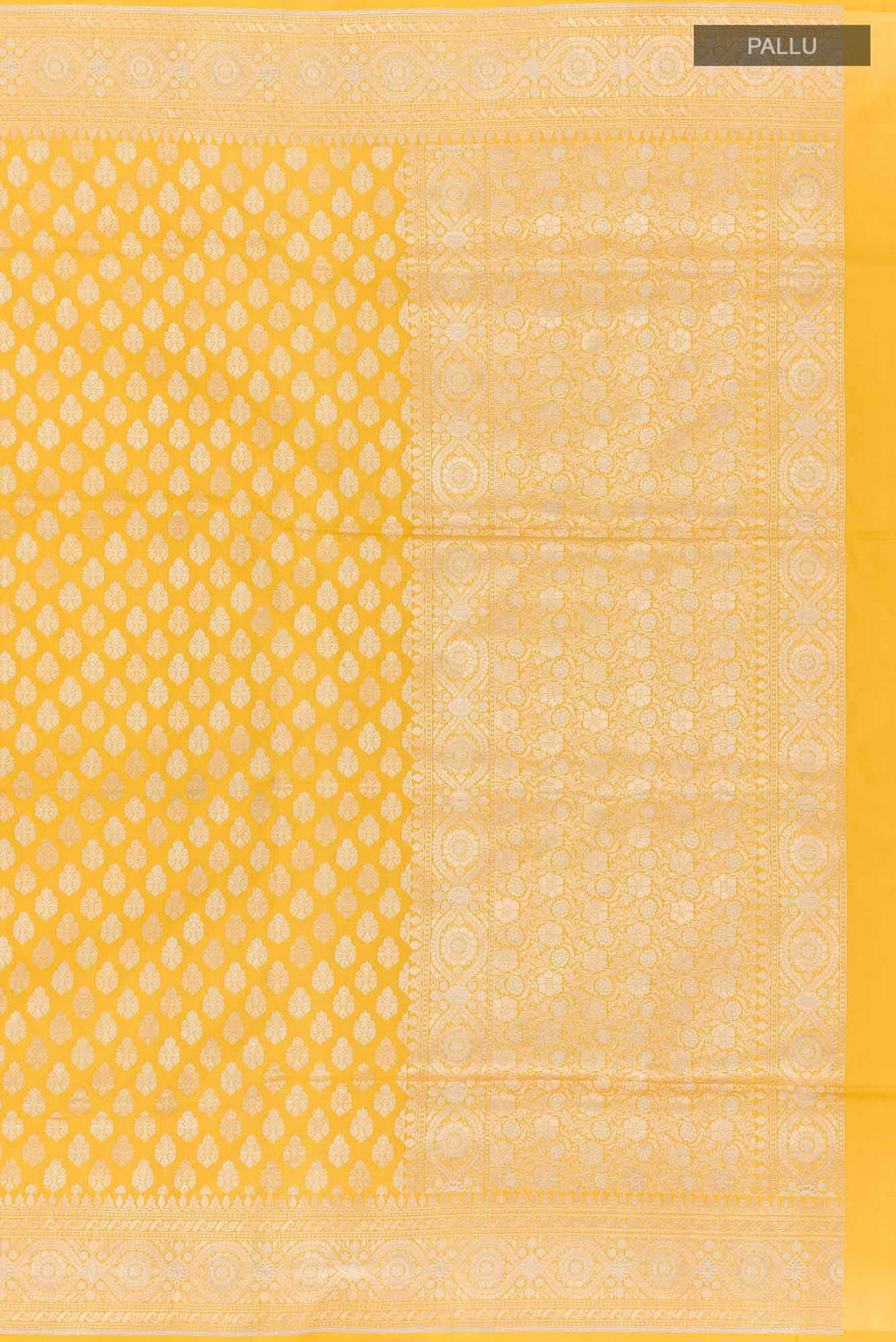 Yellow Banarasi Silk Saree