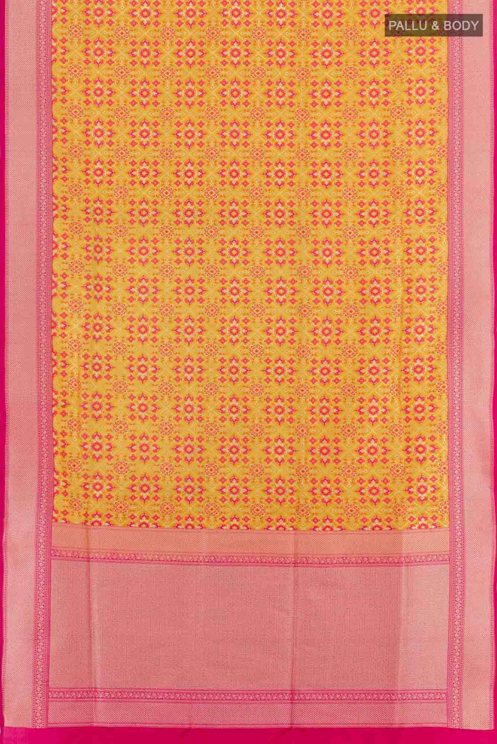 Yellow Banarasi Silk Saree