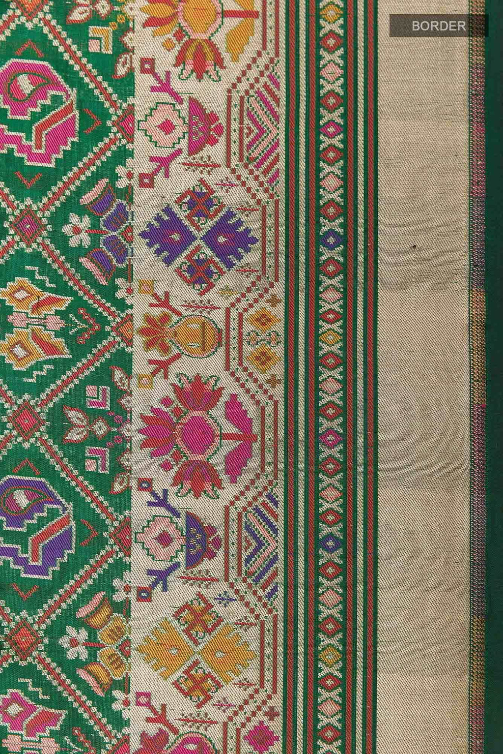 Green Dual Tone Banarasi Silk Saree