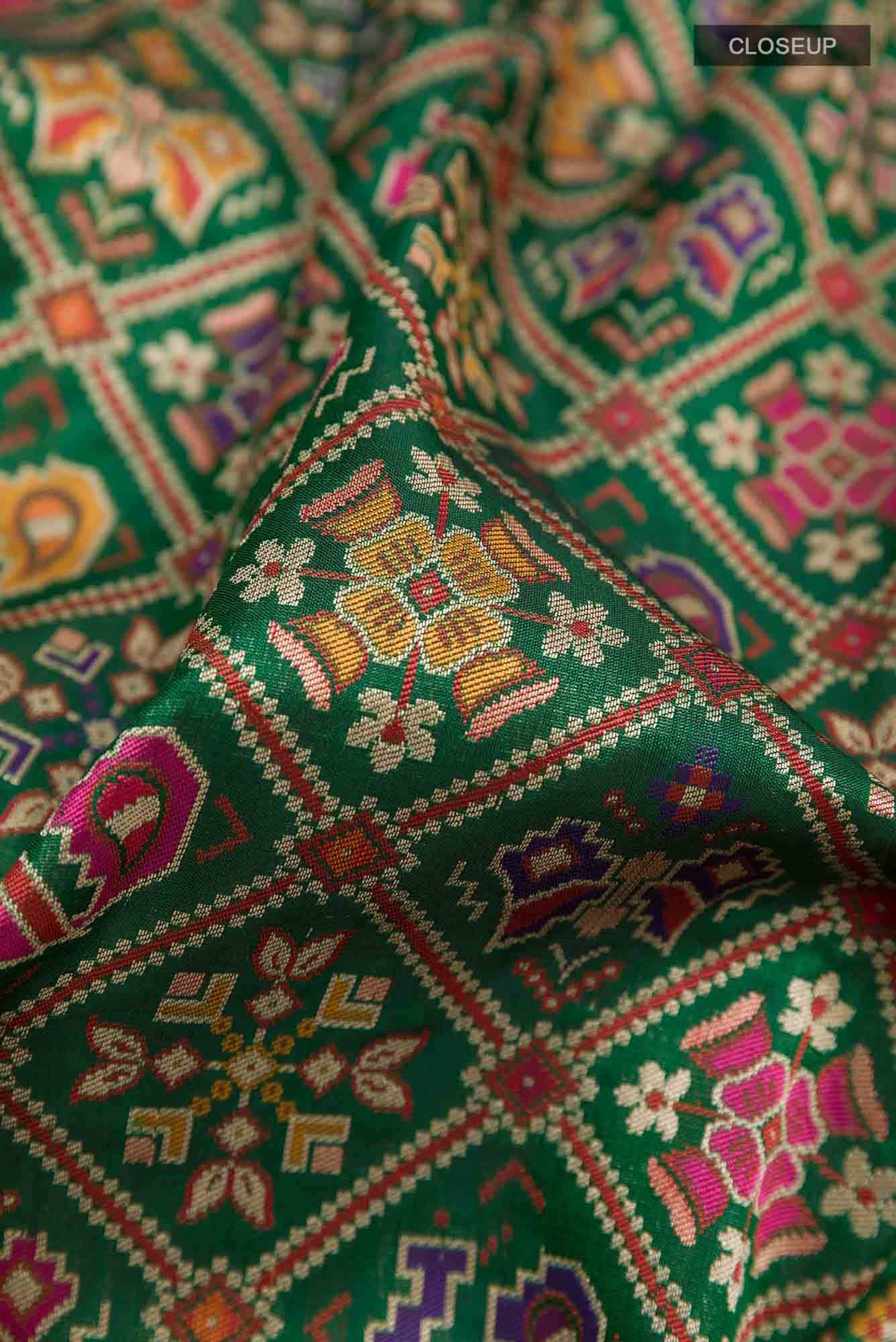 Green Dual Tone Banarasi Silk Saree
