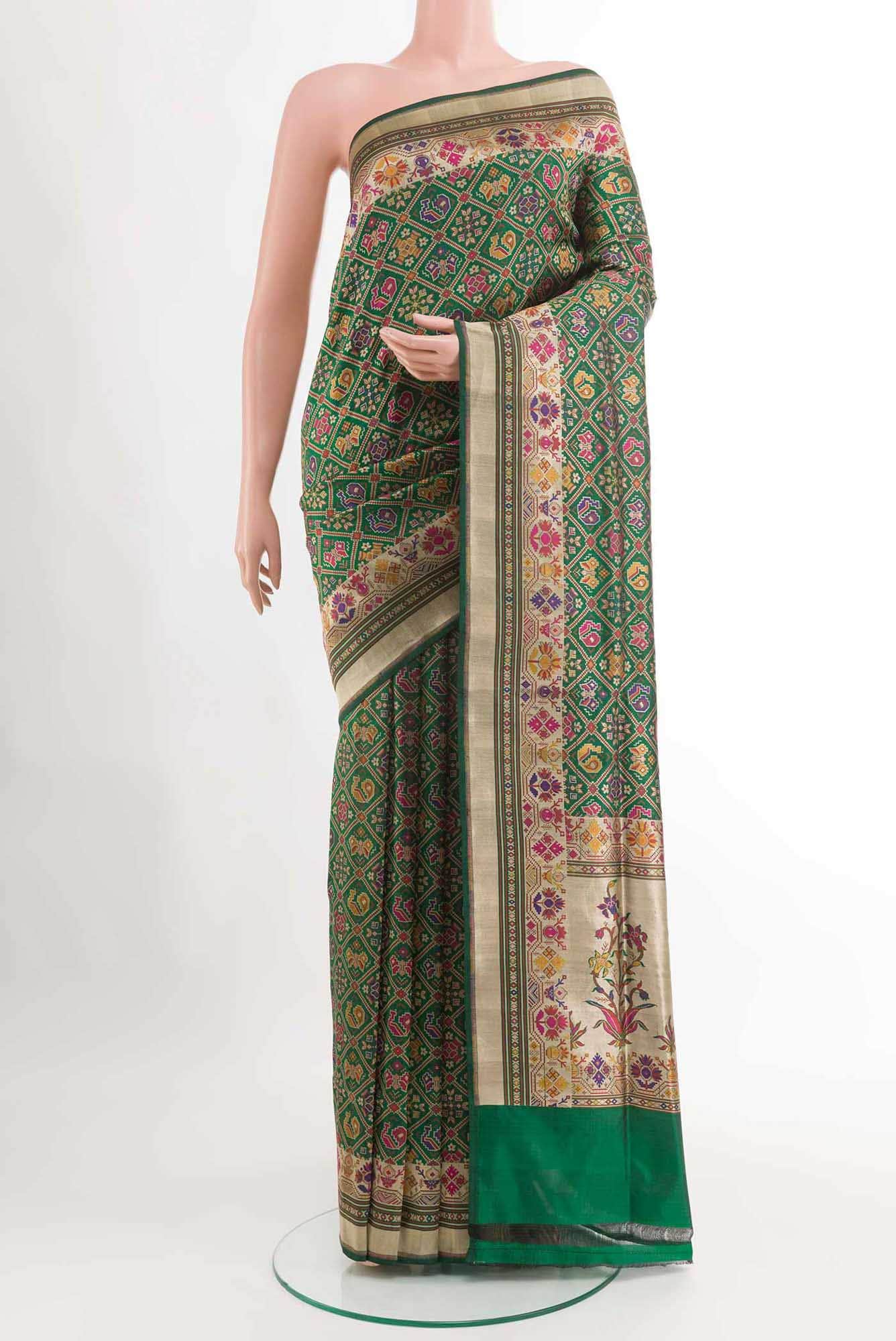 Green Dual Tone Banarasi Silk Saree