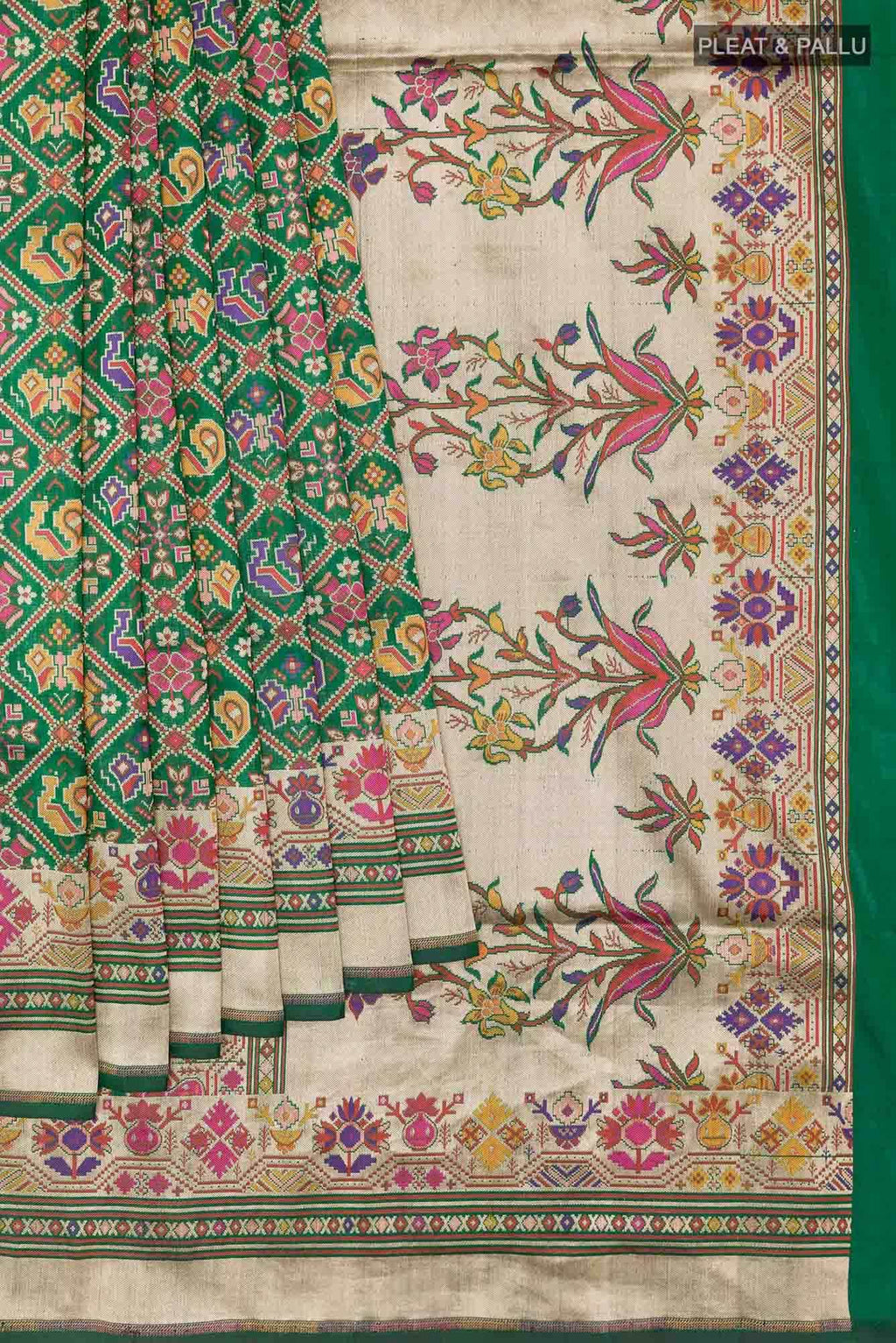 Green Dual Tone Banarasi Silk Saree