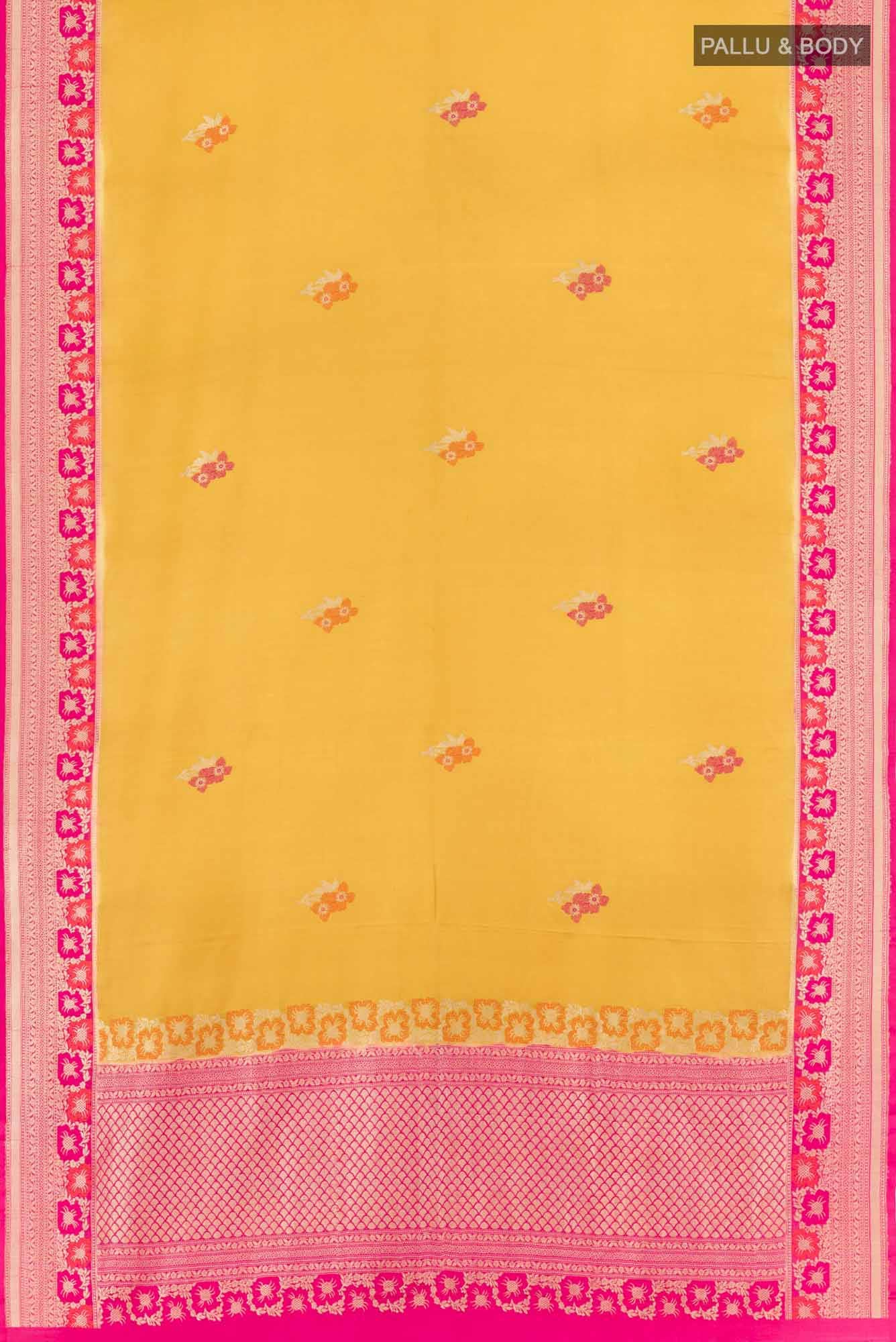 Mustard Banarasi Katan Silk Saree