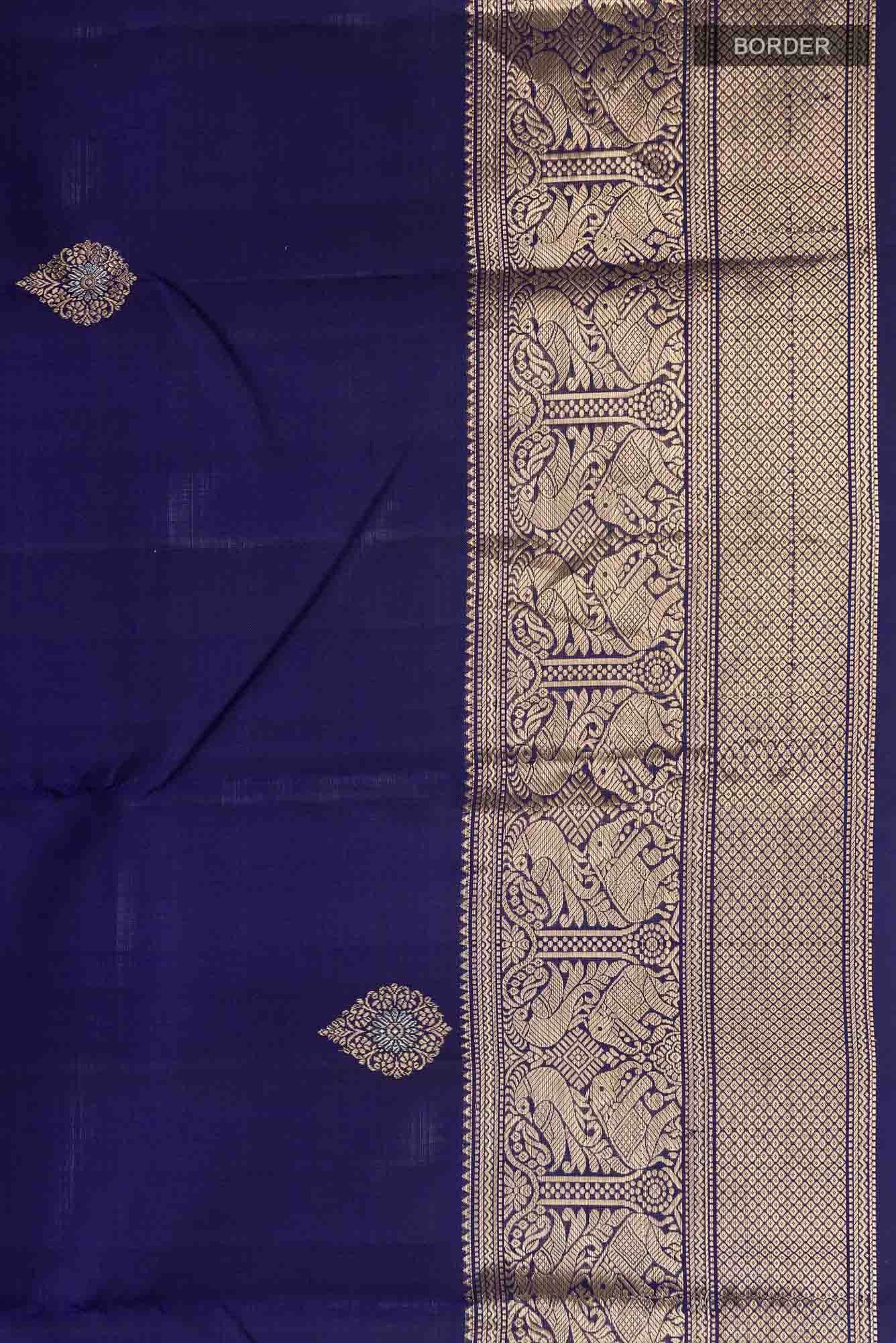 Blue Kanchipuram Silk Saree
