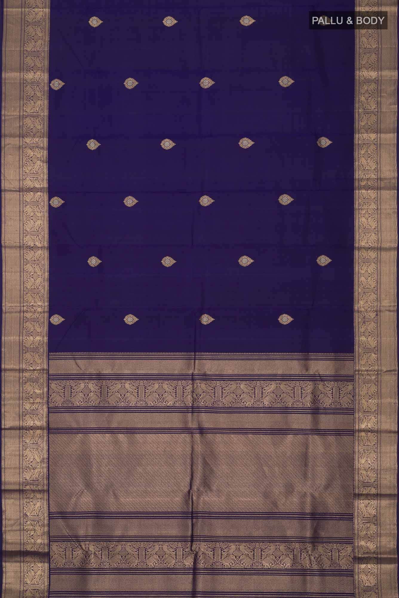 Blue Kanchipuram Silk Saree