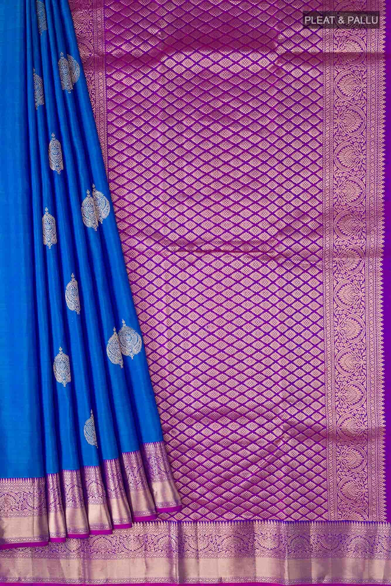 Blue Kanchipuram Silk Saree