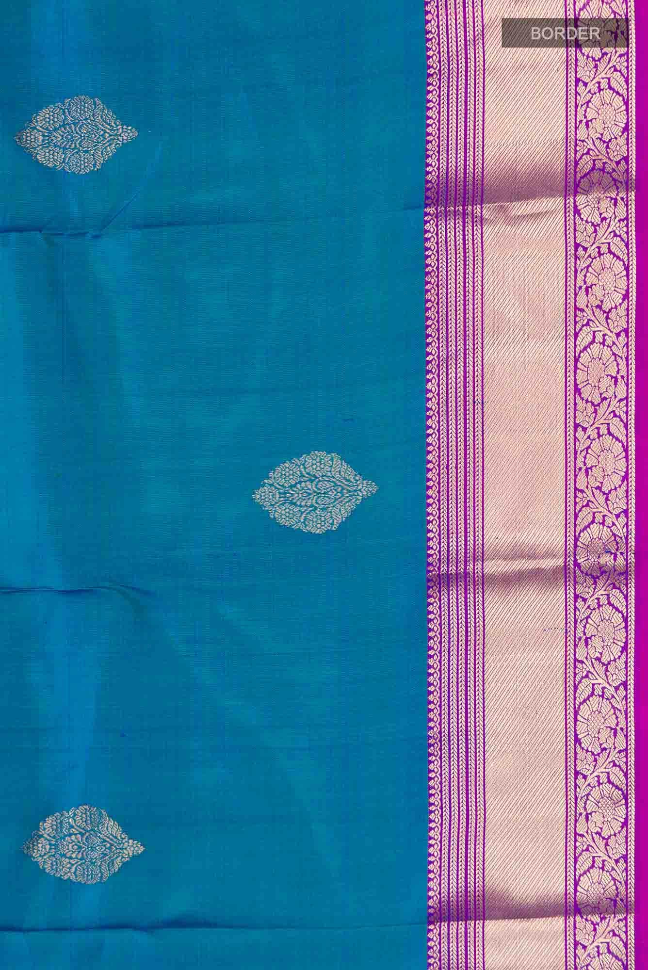 Blue Kanchipuram Silk Saree