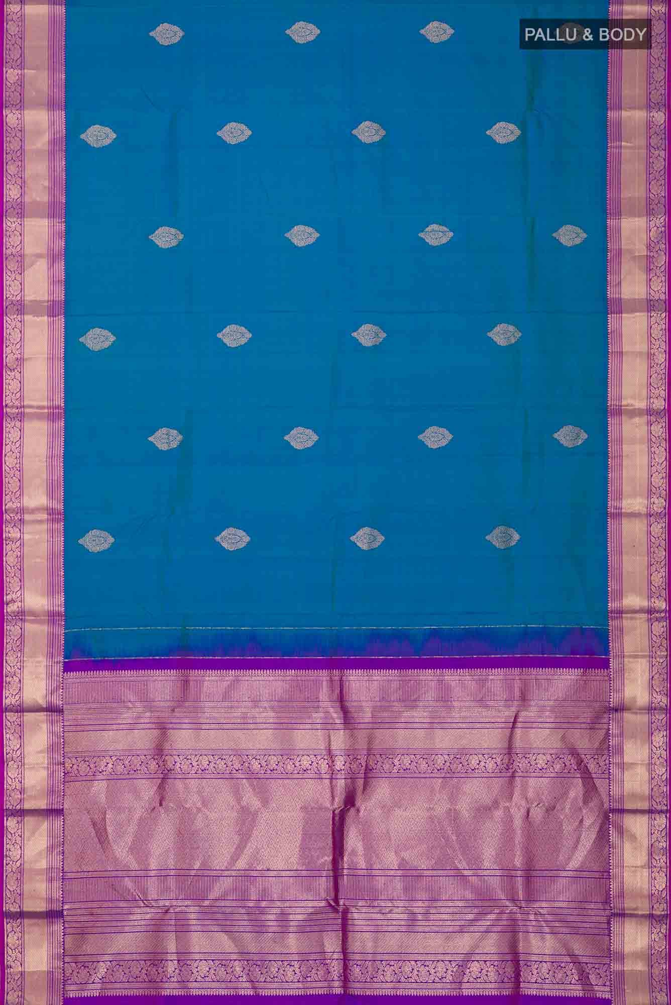Blue Kanchipuram Silk Saree