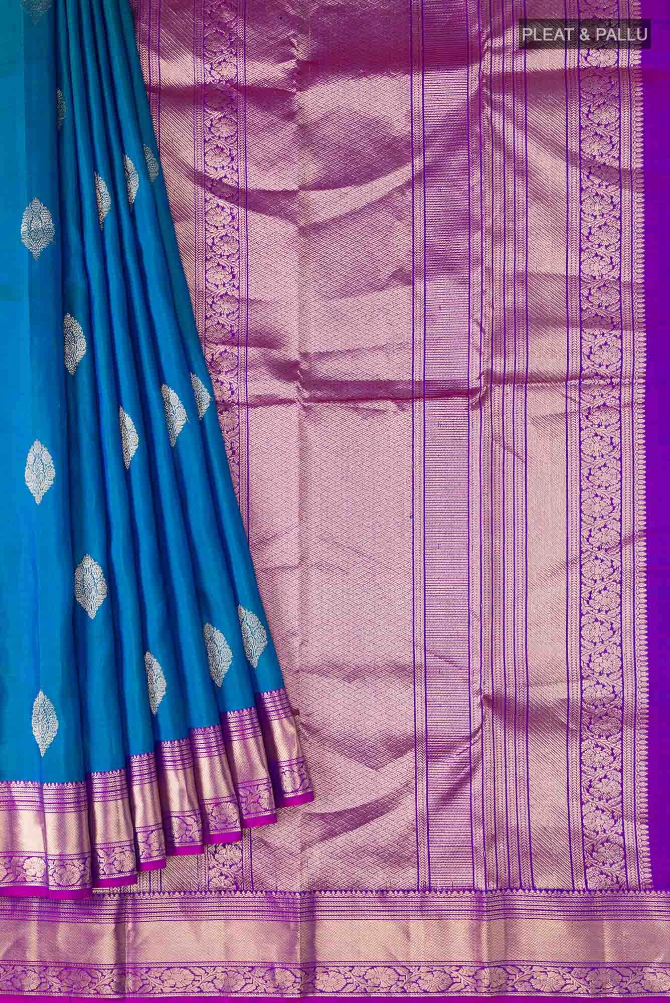 Blue Kanchipuram Silk Saree