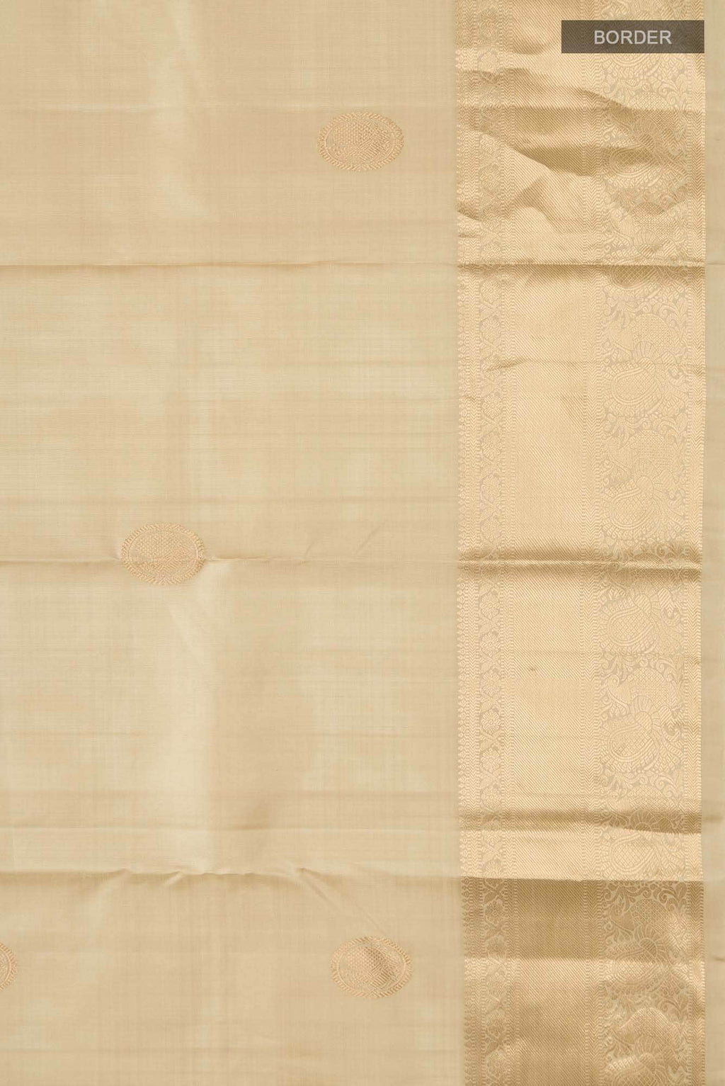 Beige Kanchipuram Silk Saree