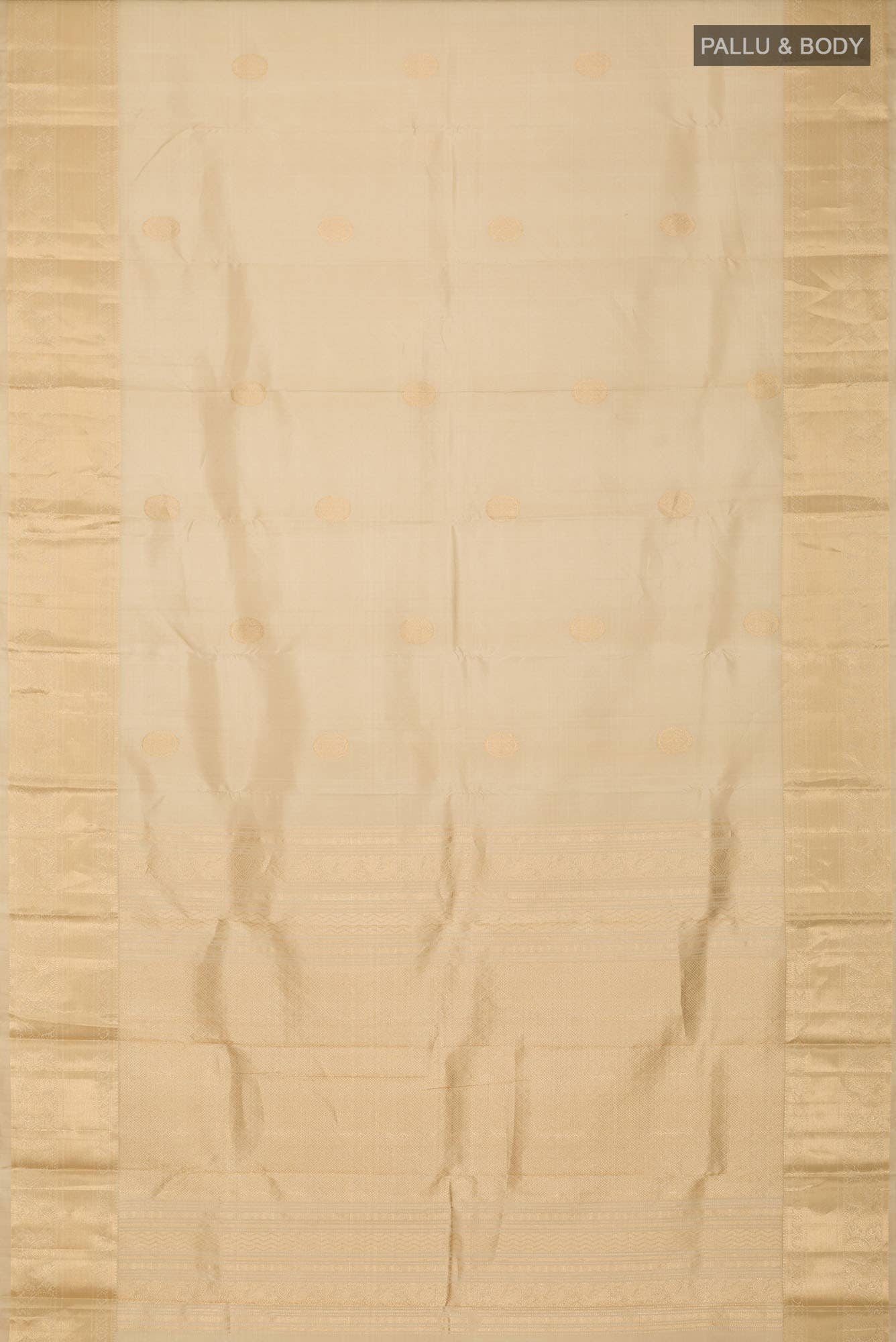 Beige Kanchipuram Silk Saree