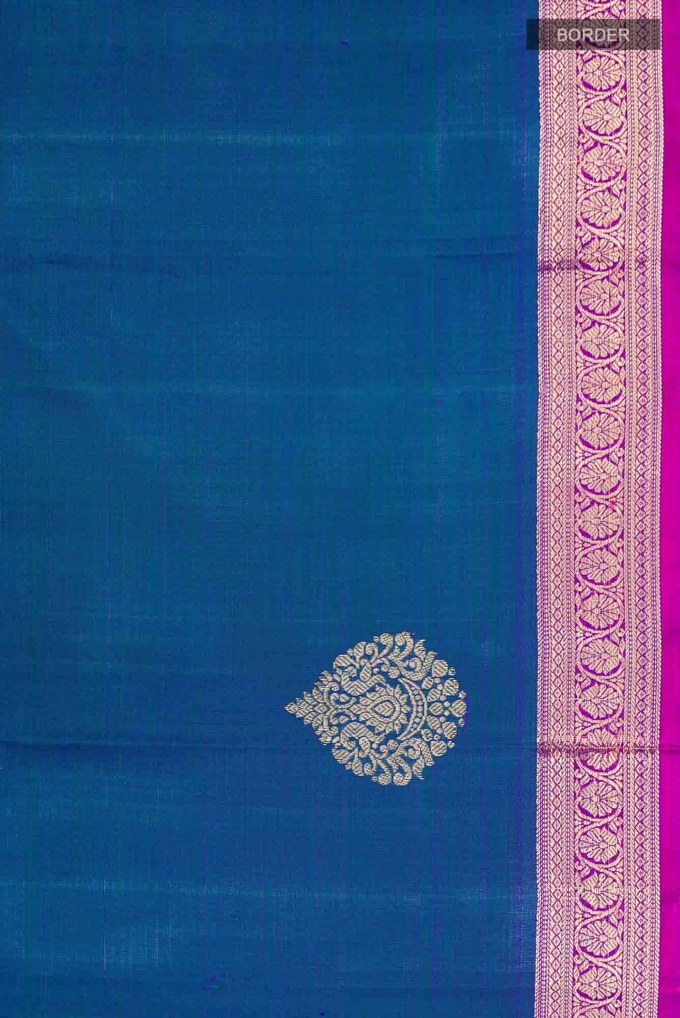 Blue Kanchipuram Silk Saree