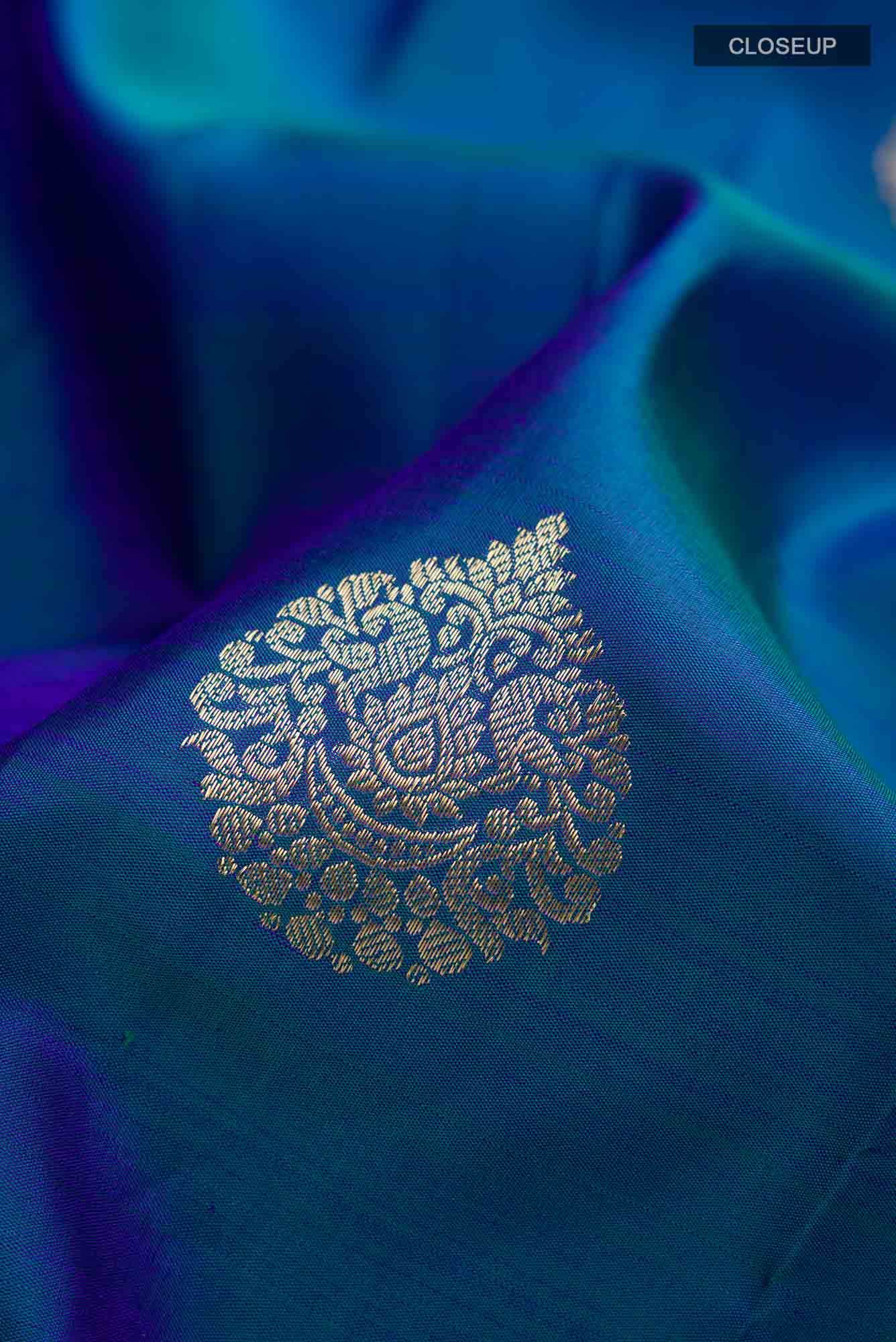 Blue Kanchipuram Silk Saree