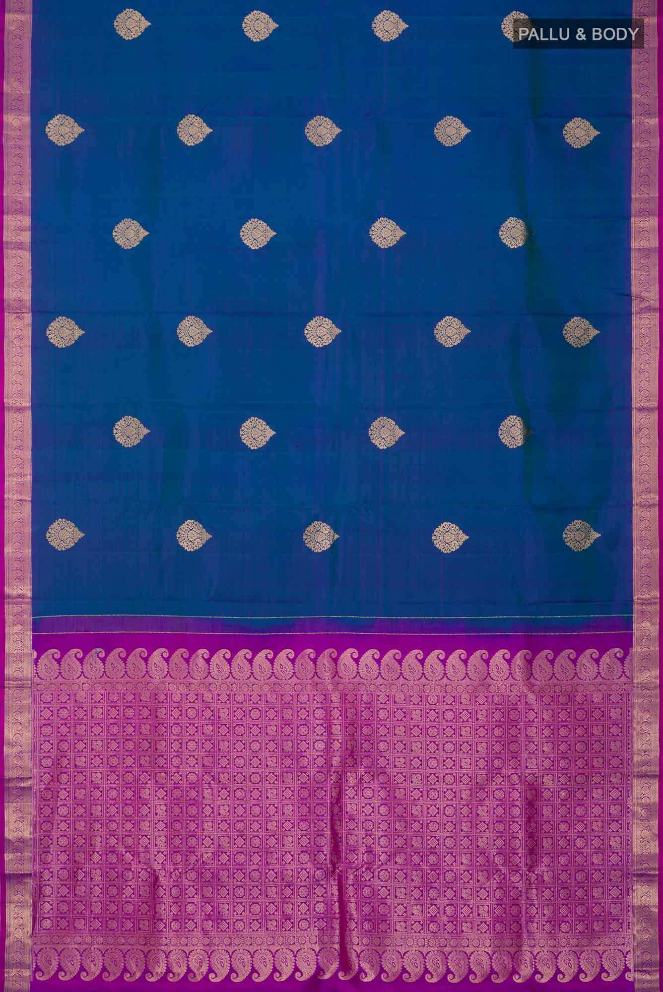 Blue Kanchipuram Silk Saree