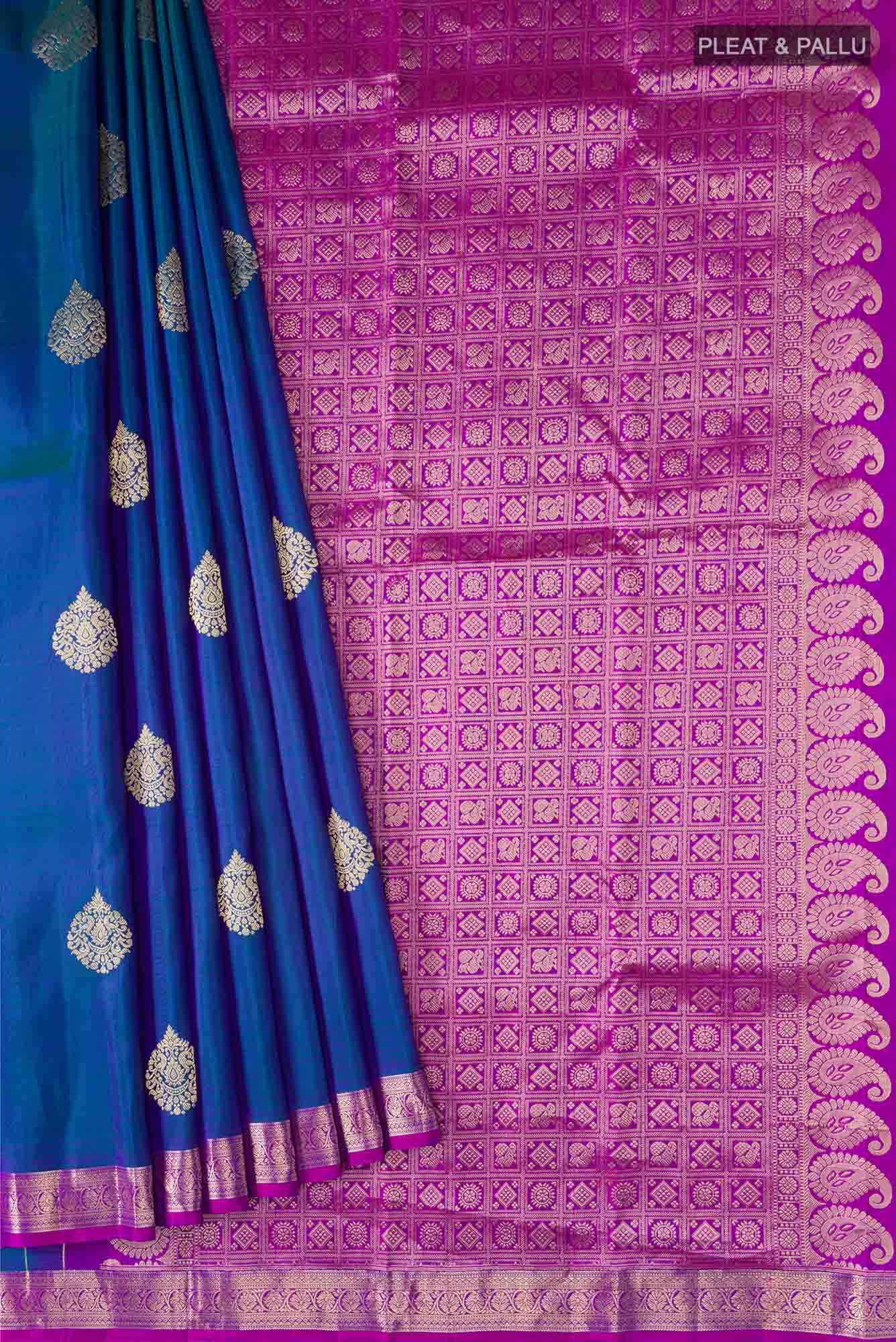 Blue Kanchipuram Silk Saree