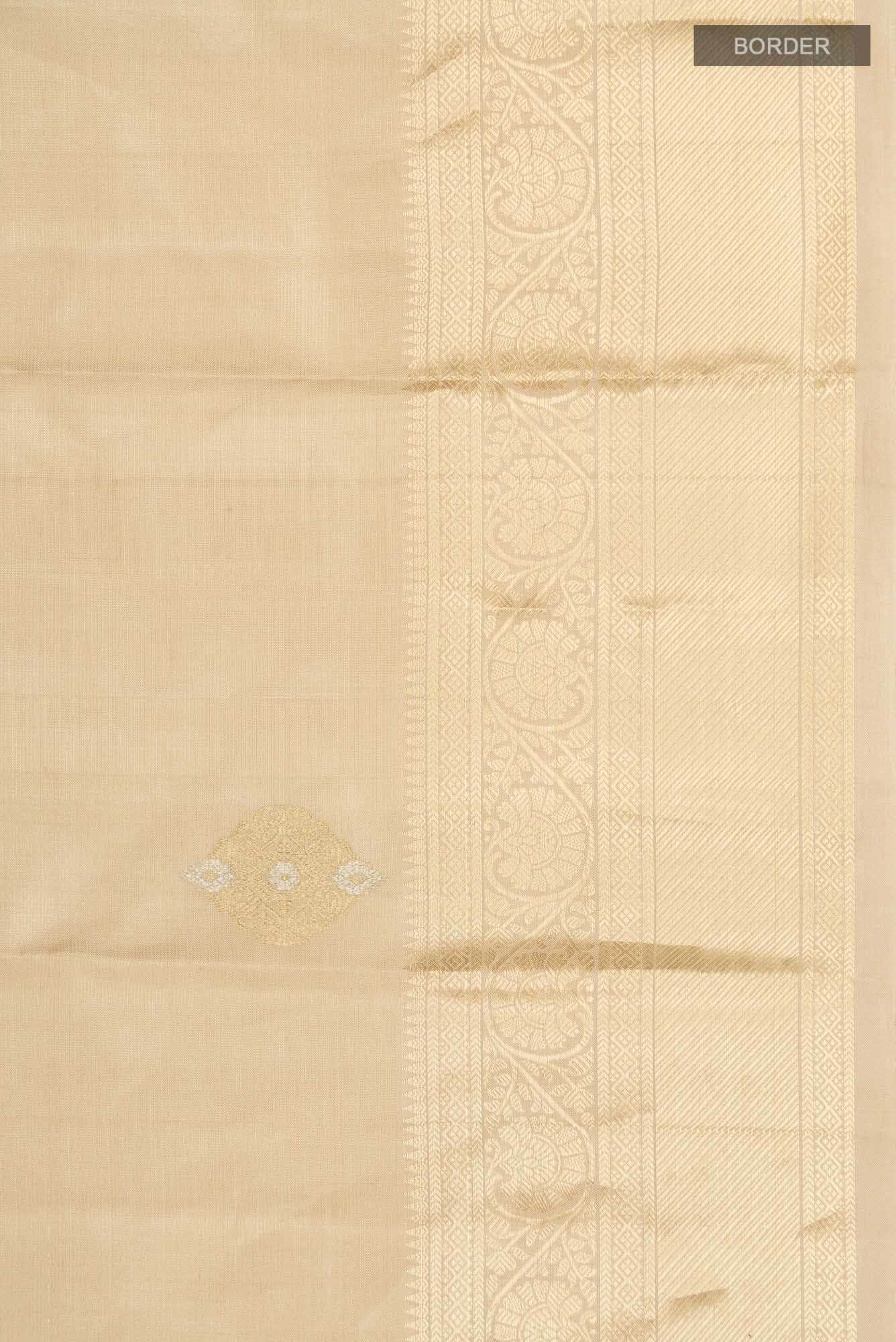 Beige Kanchipuram Silk Saree