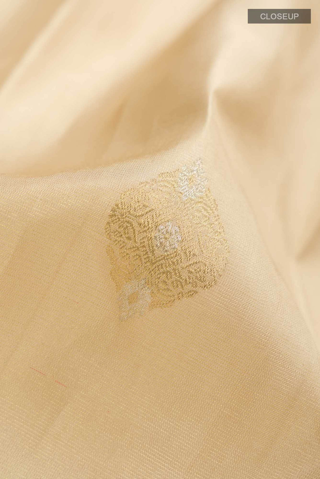 Beige Kanchipuram Silk Saree