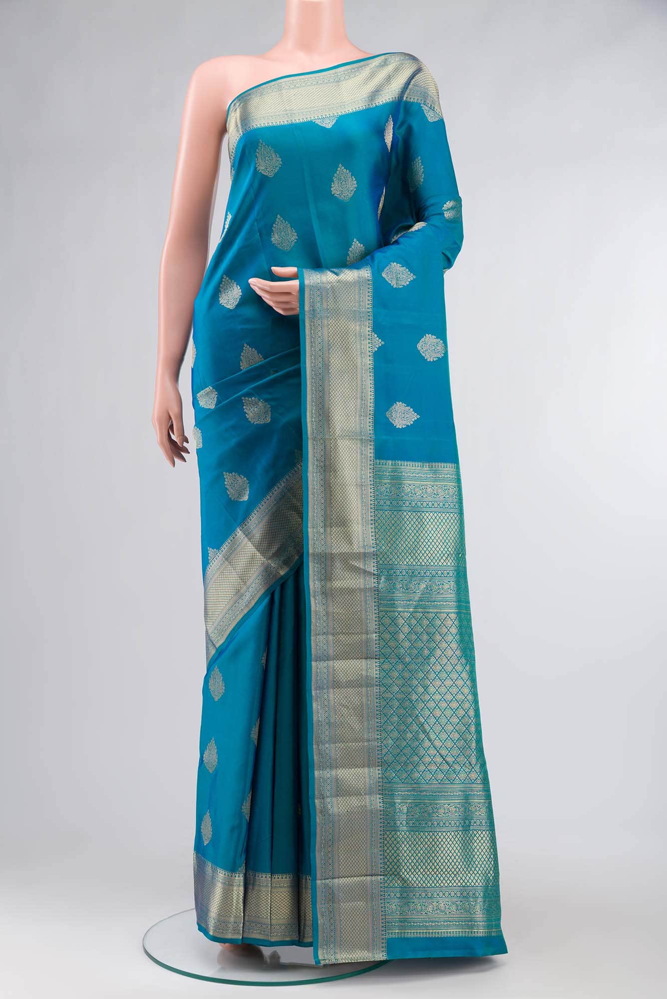Blue Kanchipuram Silk Saree