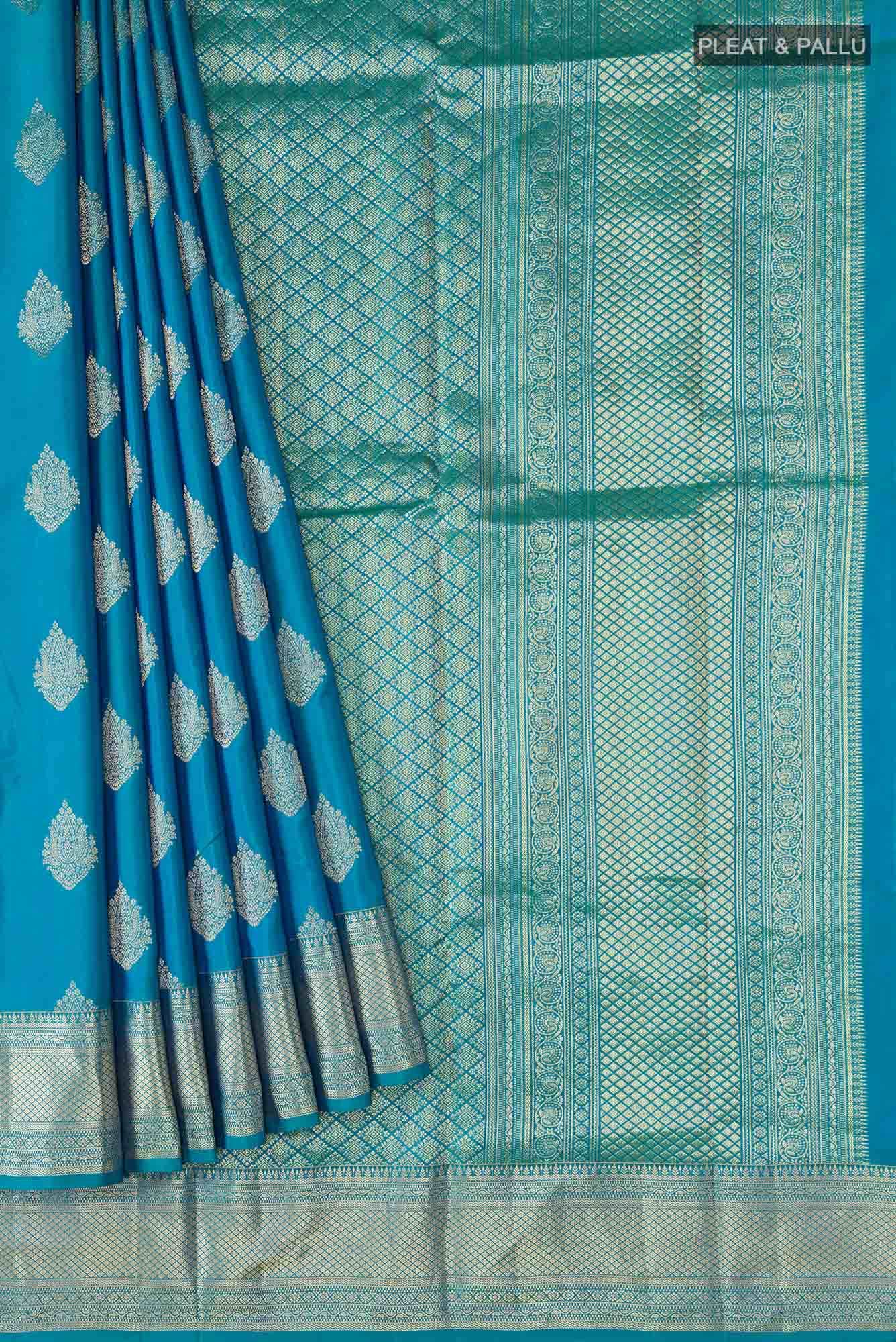 Blue Kanchipuram Silk Saree