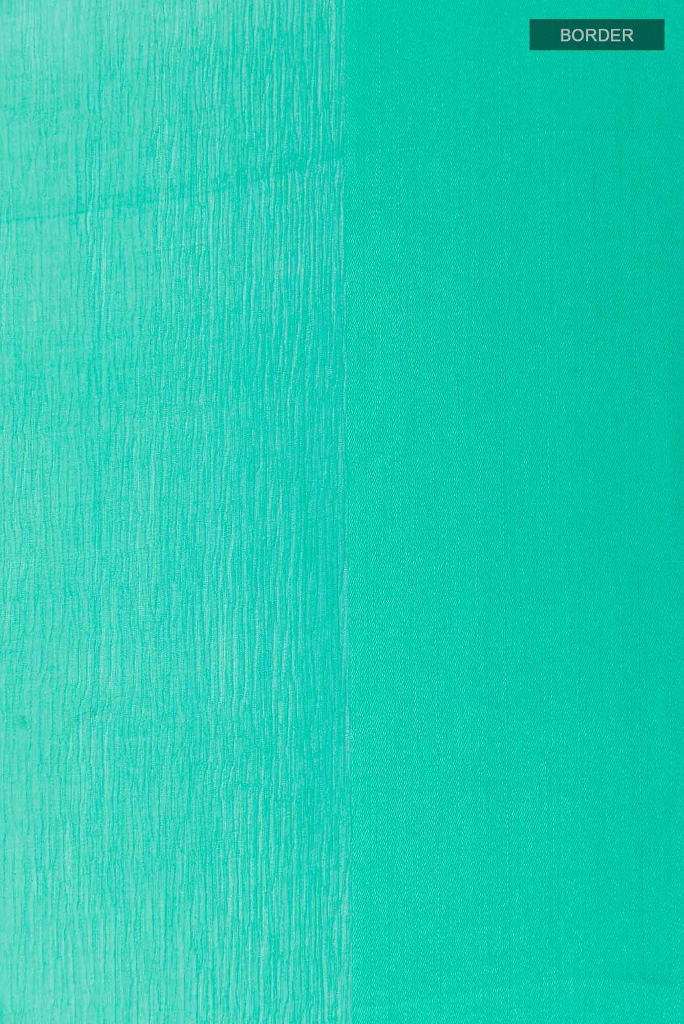 Sea Green Chiffon Saree