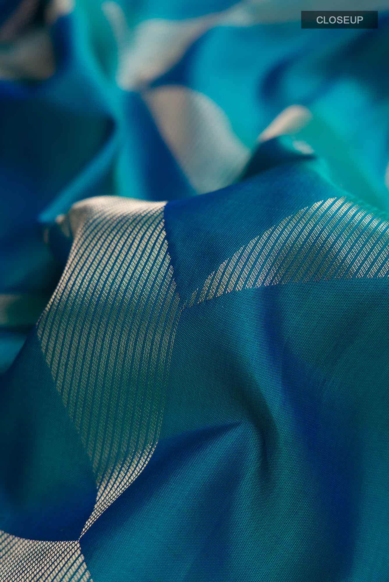Blue Kanchipuram Silk Saree