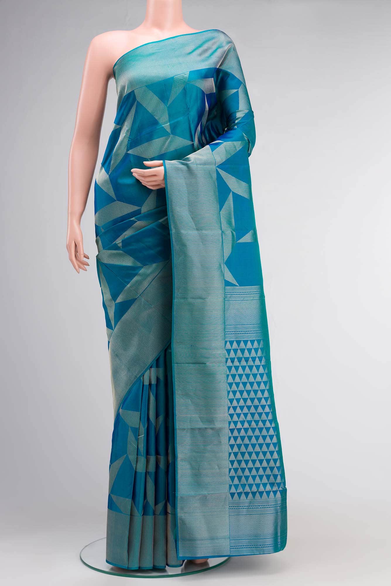 Blue Kanchipuram Silk Saree