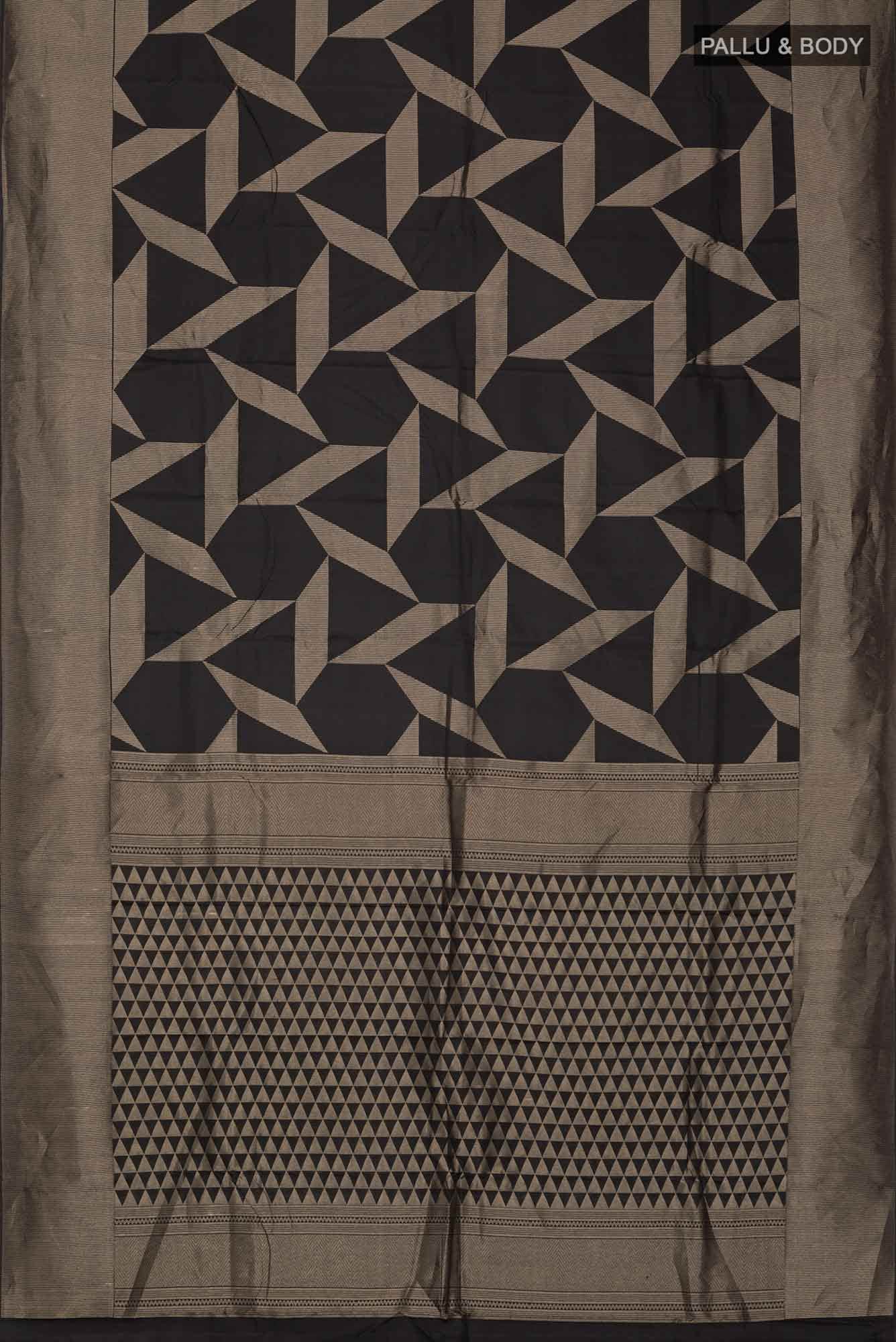 Black Kanchipuram Silk Saree