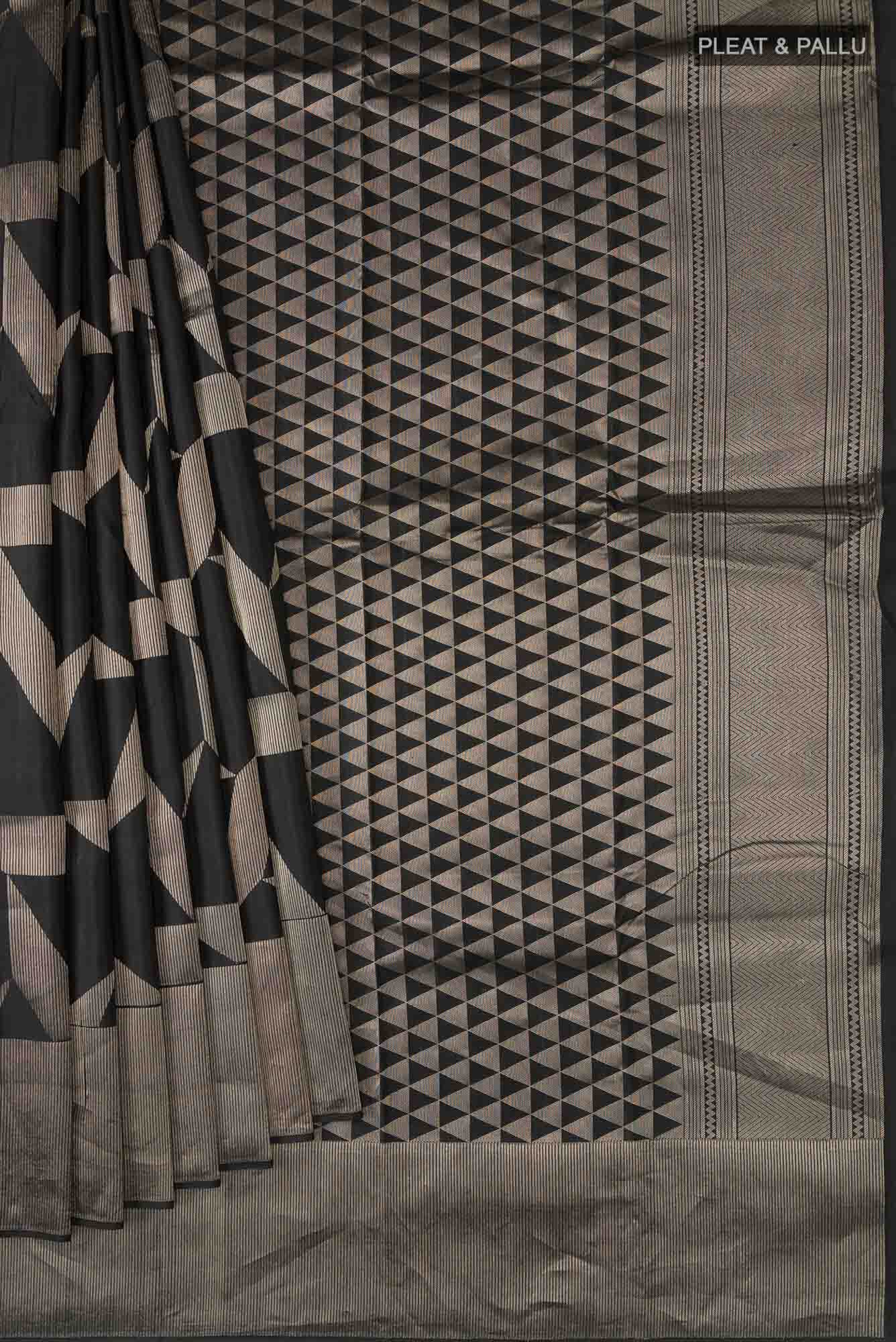 Black Kanchipuram Silk Saree