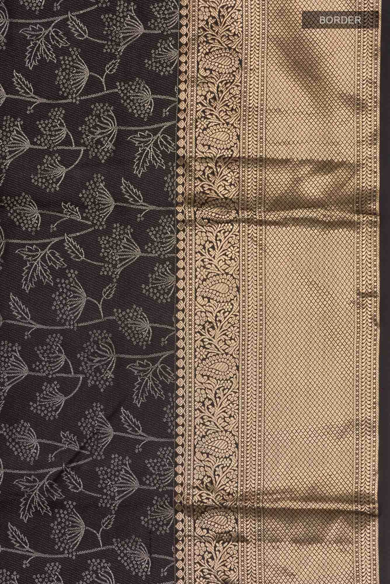 Black Kanchipuram Silk Saree