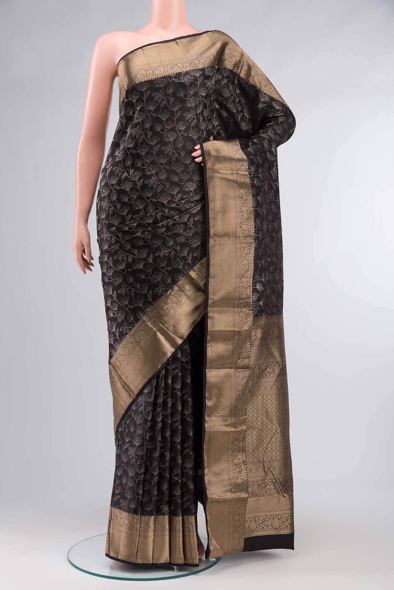Black Kanchipuram Silk Saree
