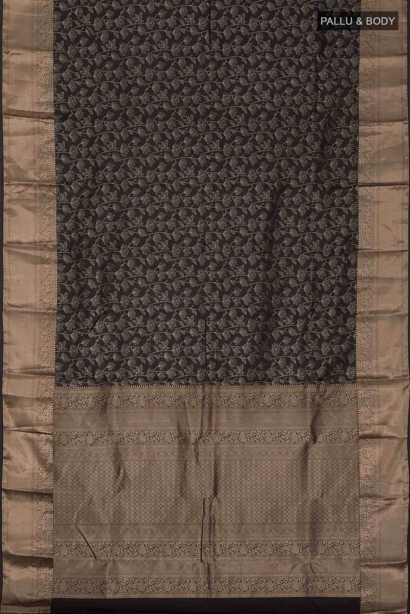 Black Kanchipuram Silk Saree