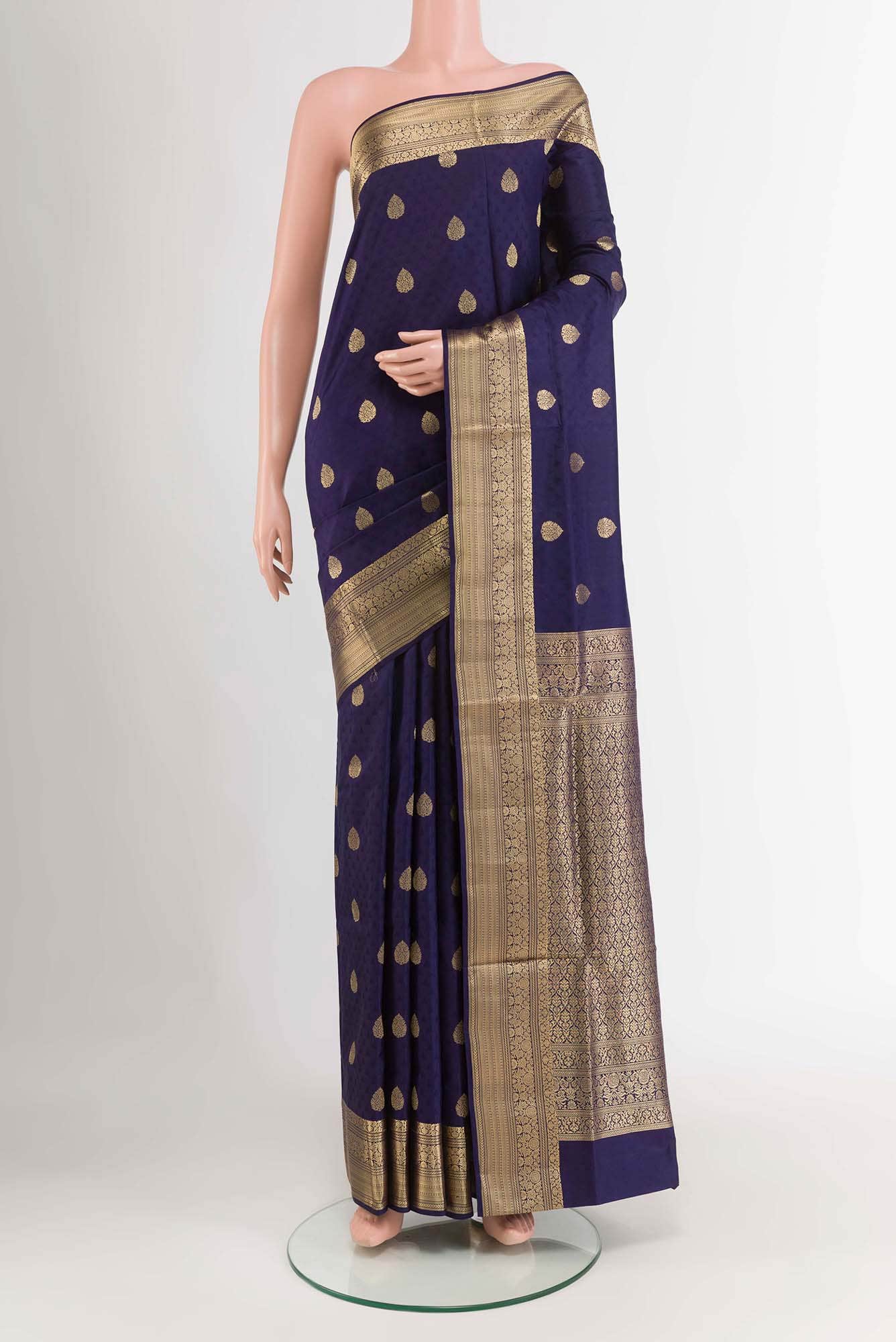 Navy Blue Soft Silk Saree