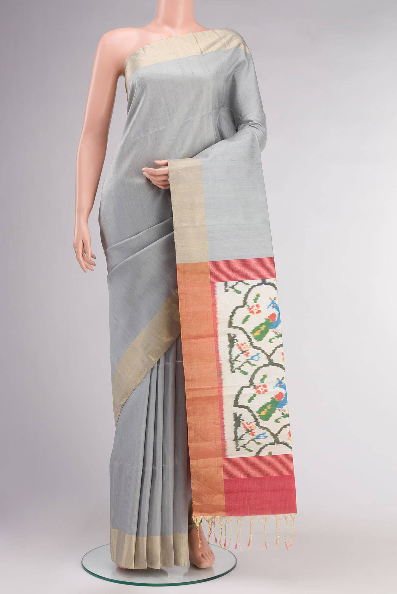 Blue Banarasi Raw Silk Saree