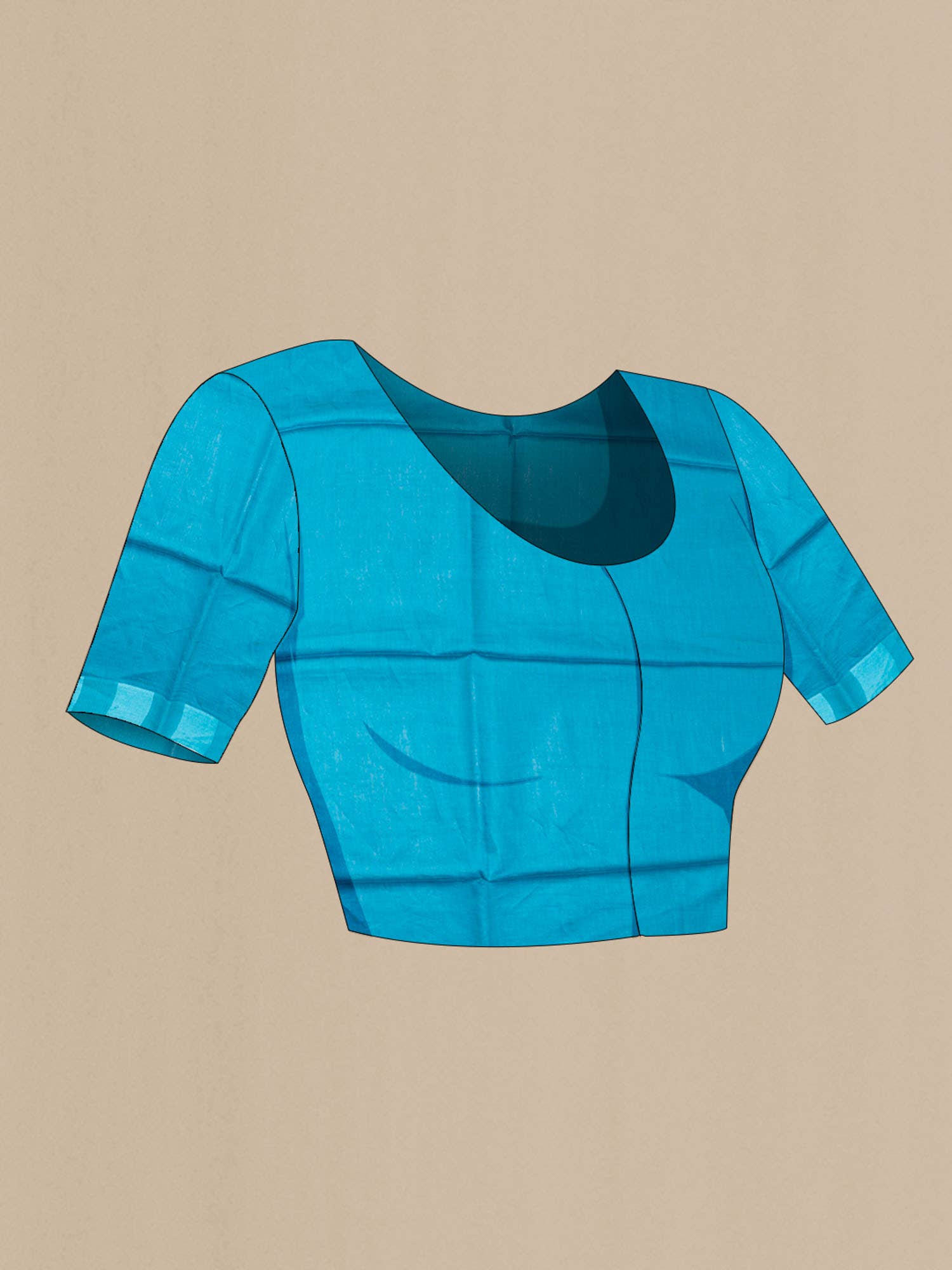 Blue Tussar Saree