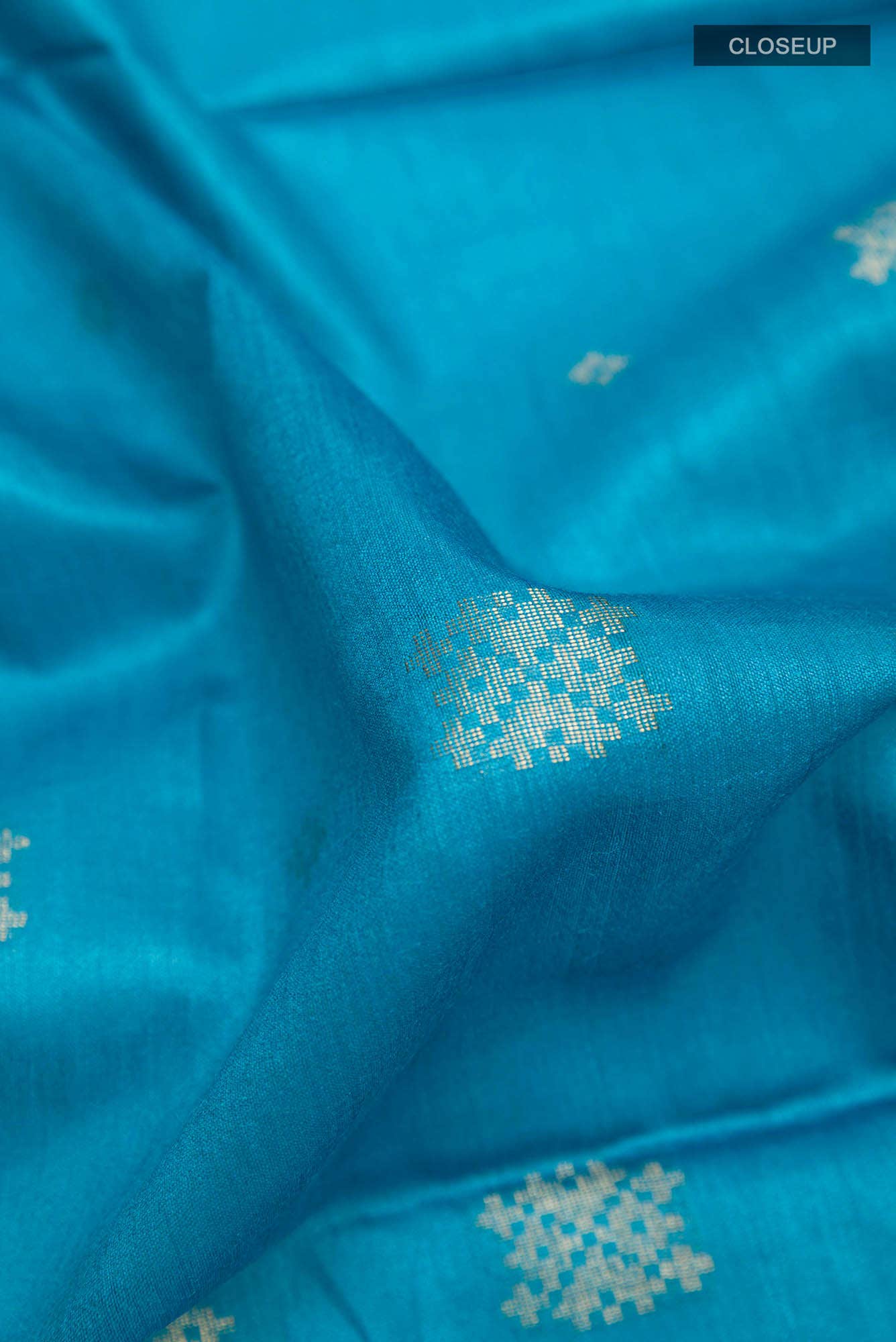 Blue Tussar Saree