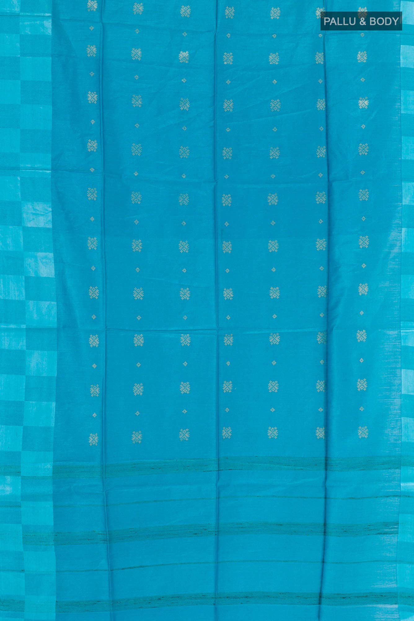 Blue Tussar Saree