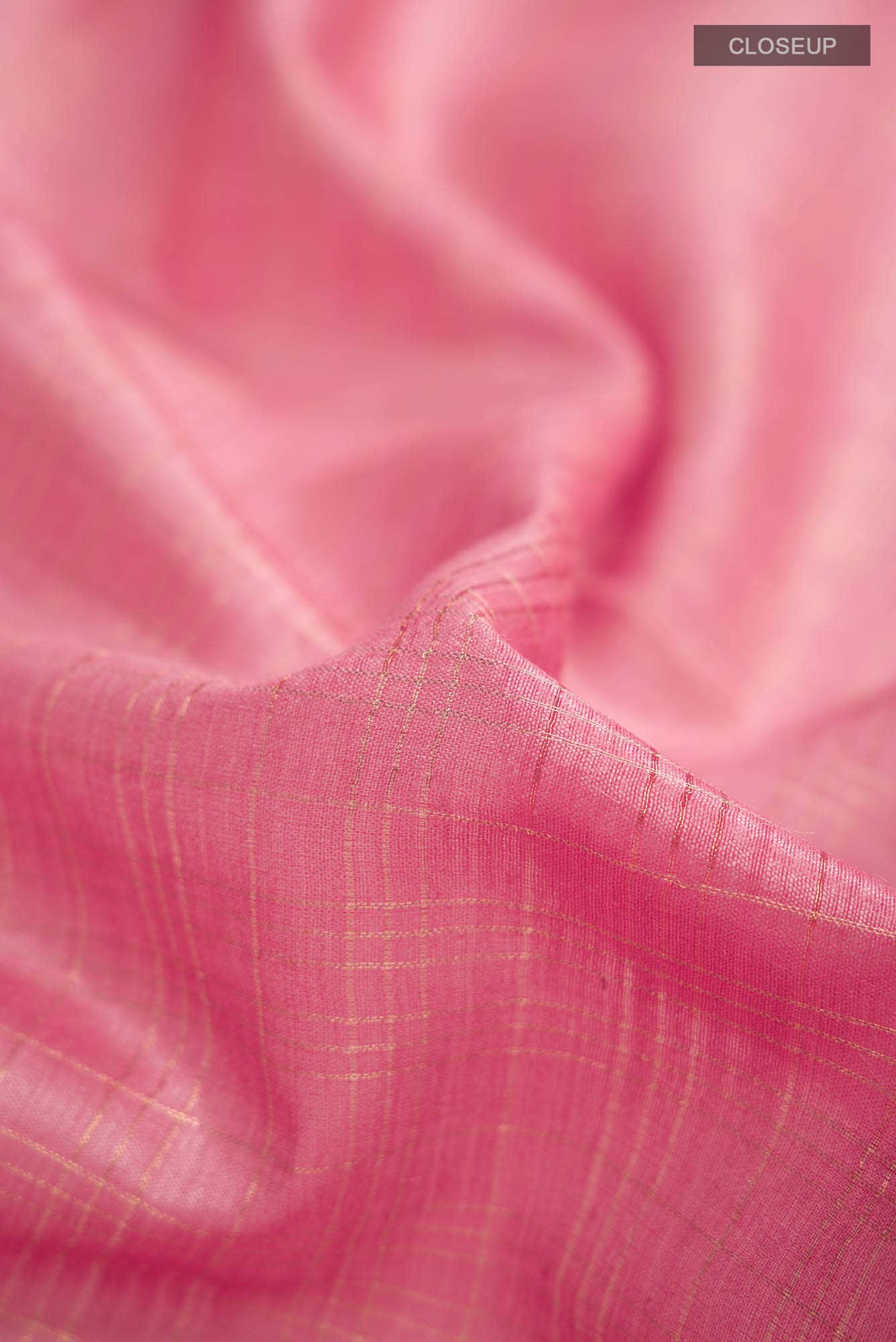 Coral Tussar Silk Saree